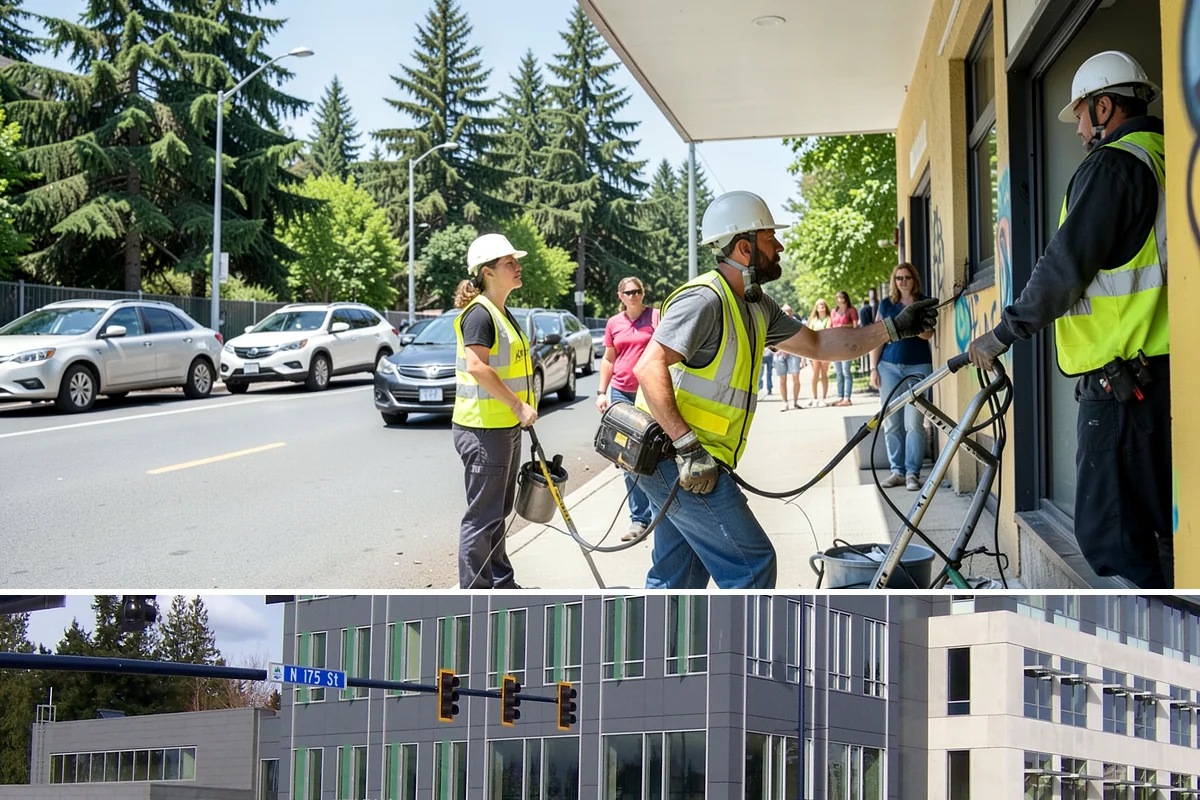 Median Landscape Maintenance in Shoreline, King County, WA - Active growth from spring through fall drives frequent mowing and trimming, while winter work centers on drainage, debris...