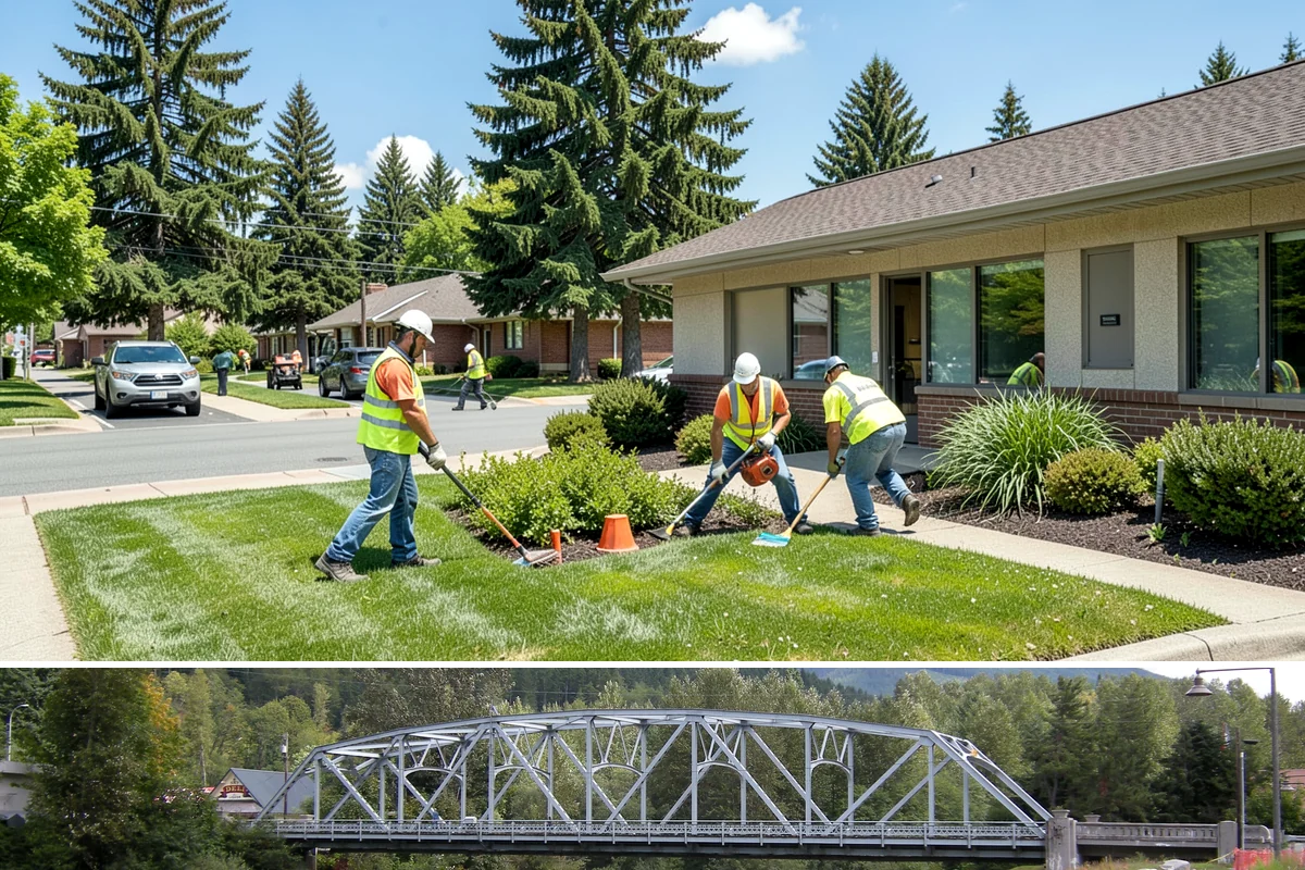 Median Landscape Maintenance in Skykomish, King County, WA - Active growth from spring through fall drives frequent mowing and trimming, while winter work centers on drainage, debris...