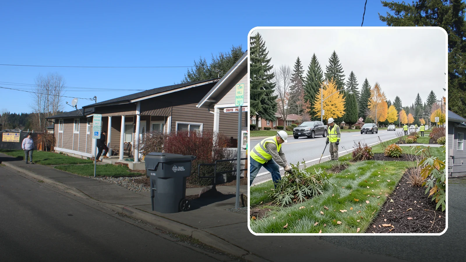 Median Landscape Maintenance in South Prairie, Pierce County, WA - Safe, efficient maintenance of roadway medians that keeps plantings tidy and sightlines clear for drivers.