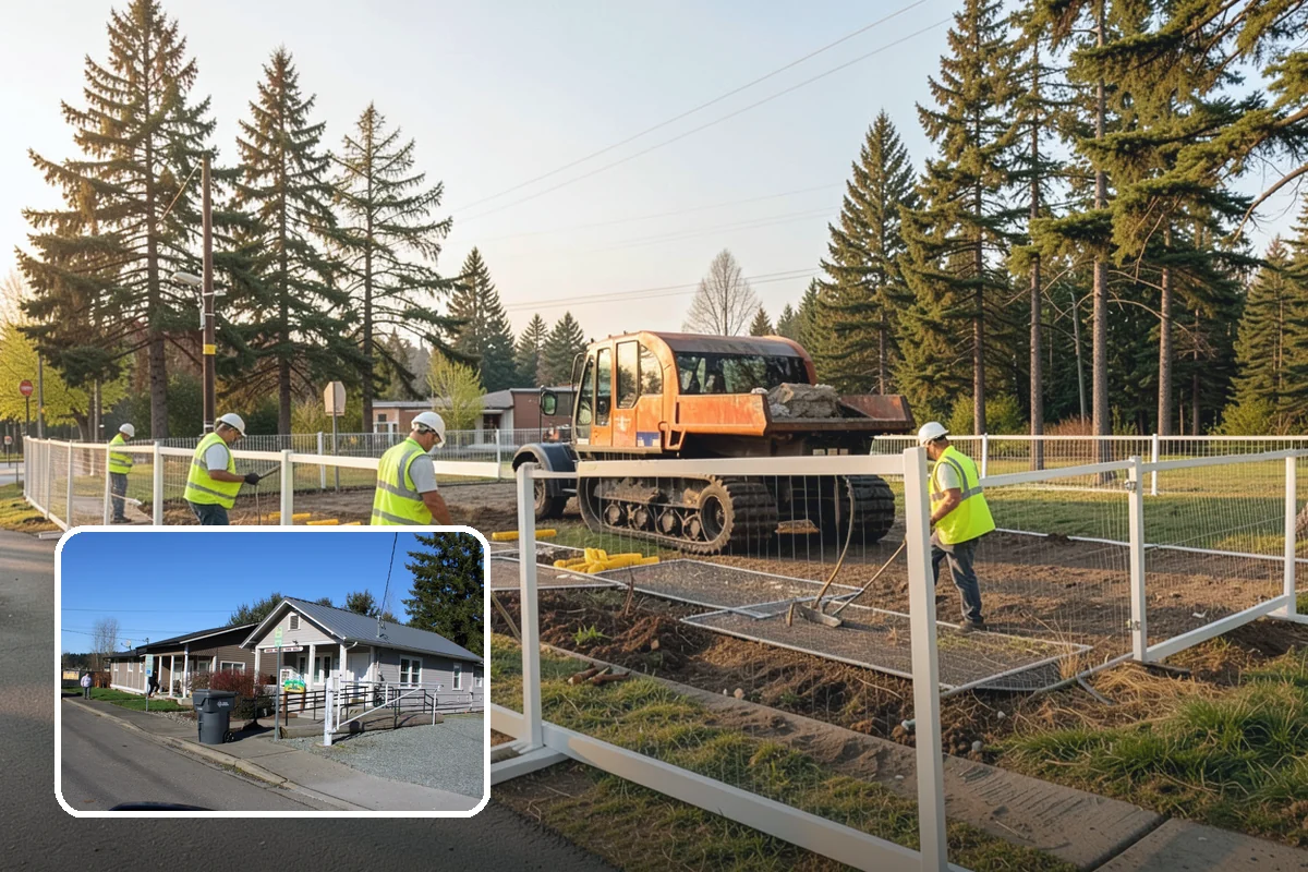 Median Landscape Maintenance in South Prairie, Pierce County, WA - Clear sightlines that support intersection safety
