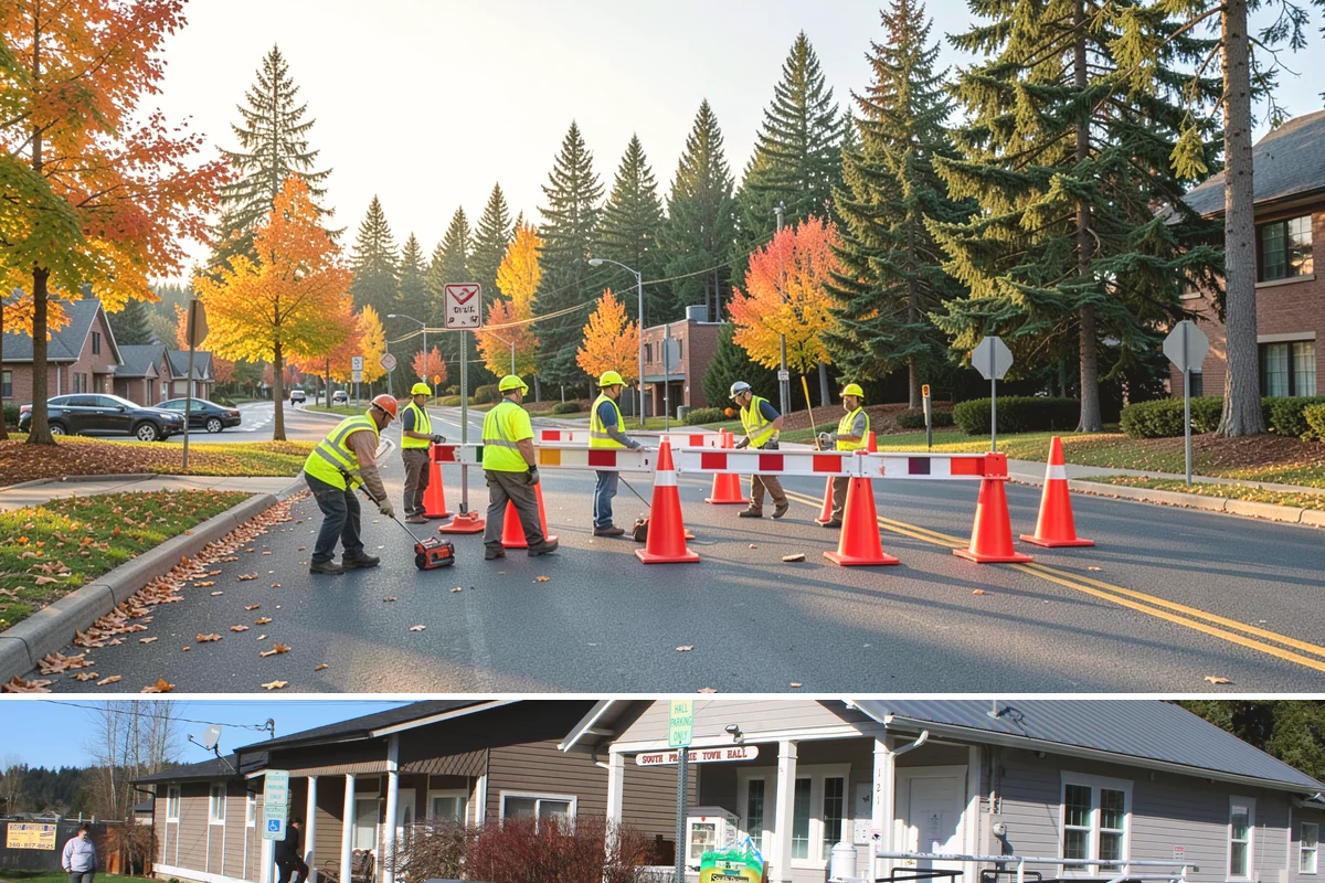 Median Landscape Maintenance in South Prairie, Pierce County, WA - Active growth from spring through fall drives frequent mowing and trimming, while winter work centers on drainage, debris...