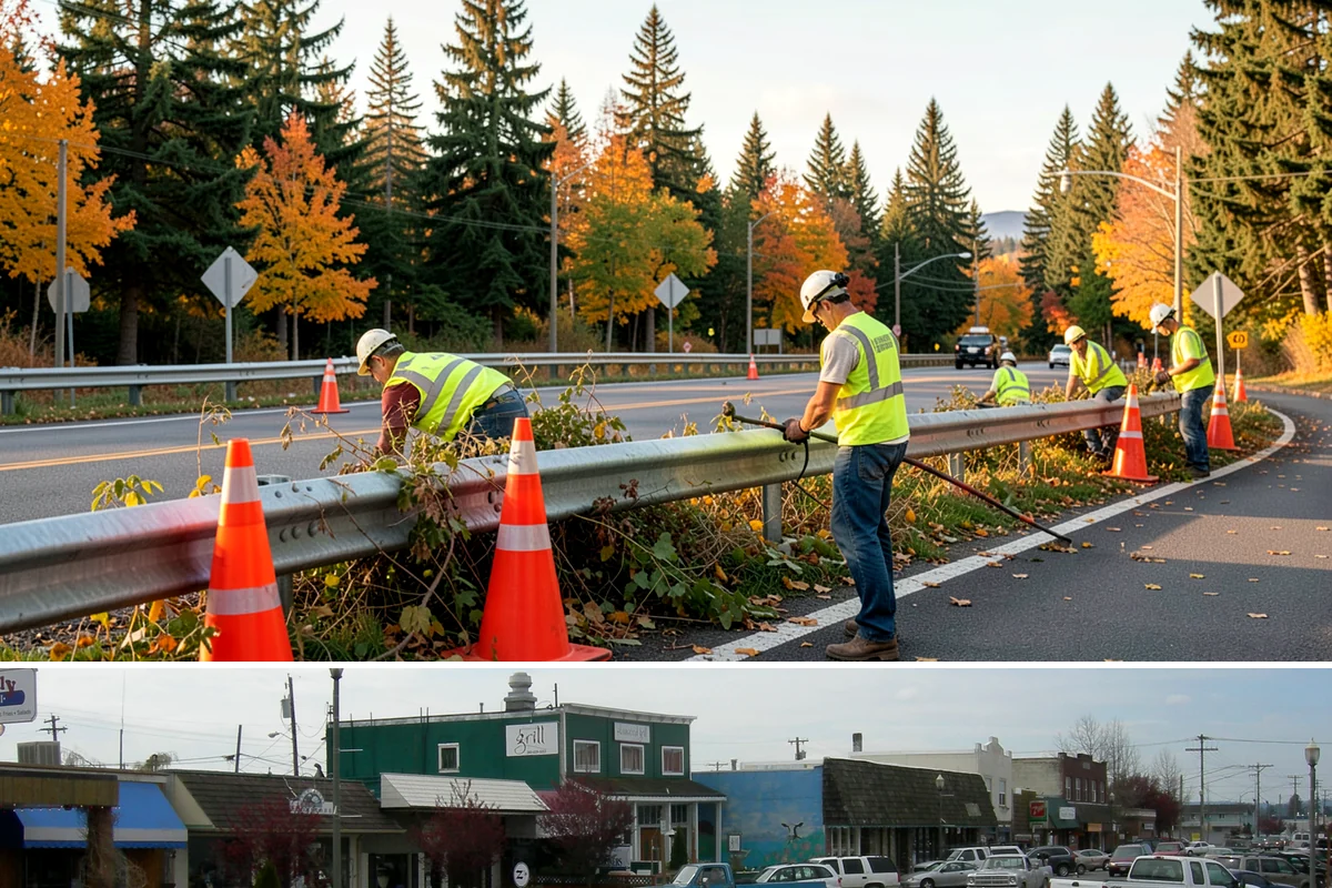 Median Landscape Maintenance in Stanwood, Snohomish County, WA - Active growth from spring through fall drives frequent mowing and trimming, while winter work centers on drainage, debris...