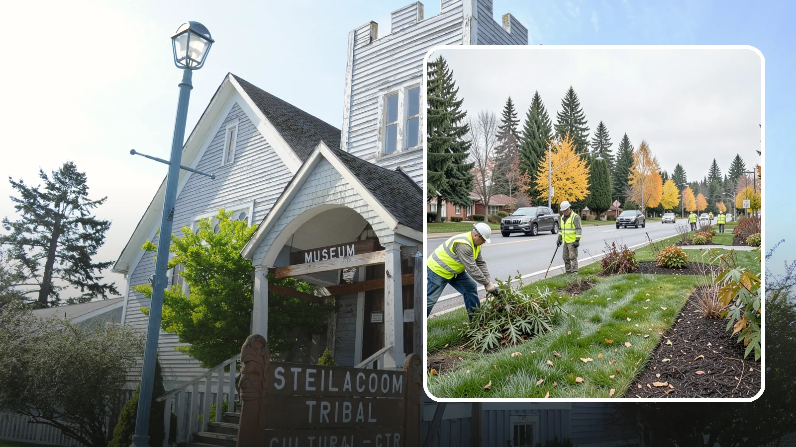 Median Landscape Maintenance in Steilacoom, Pierce County, WA - Safe, efficient maintenance of roadway medians that keeps plantings tidy and sightlines clear for drivers.
