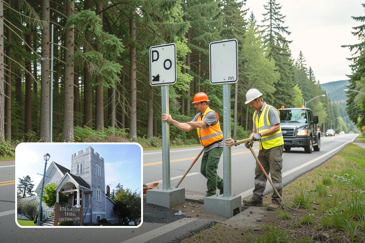 Median Landscape Maintenance in Steilacoom, Pierce County, WA - Clear sightlines that support intersection safety
