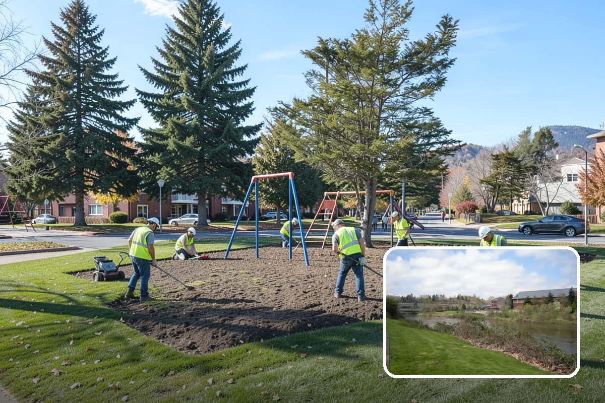 Median Landscape Maintenance in Tukwila, King County, WA - Clear sightlines that support intersection safety