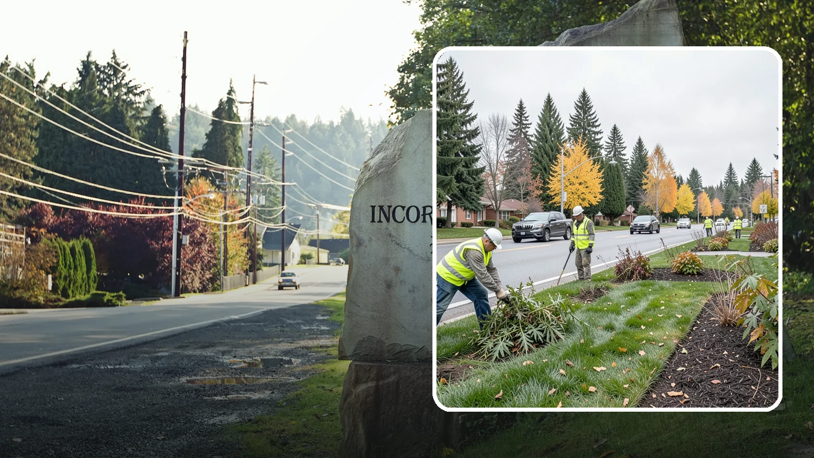 Median Landscape Maintenance in Wilkeson, Pierce County, WA - Safe, efficient maintenance of roadway medians that keeps plantings tidy and sightlines clear for drivers.