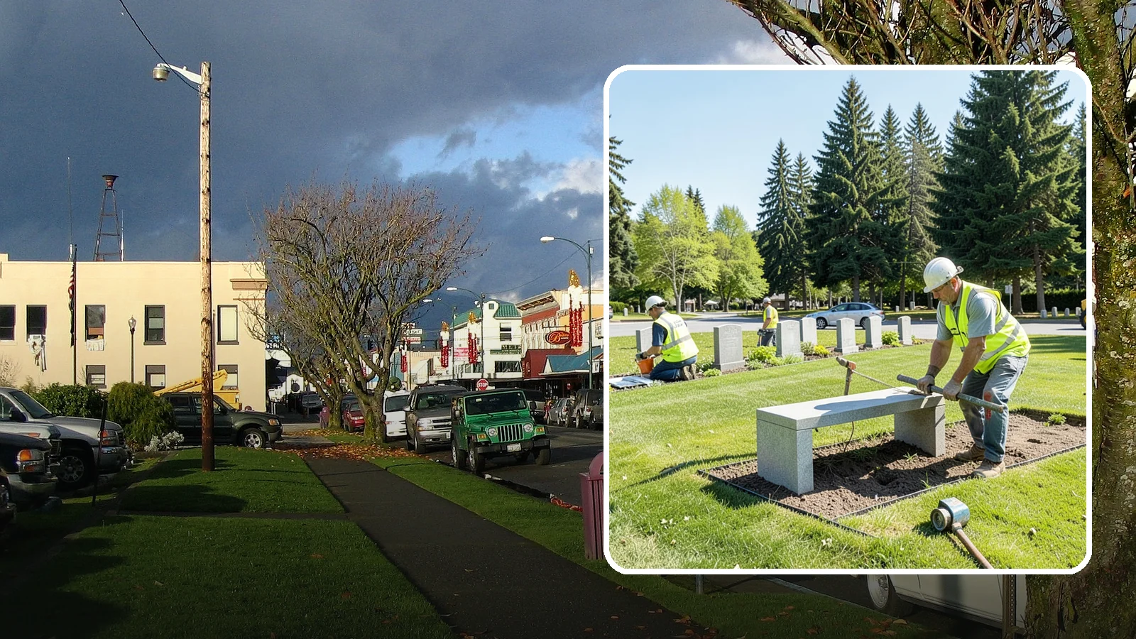 Memorial Installation in Arlington, Snohomish County, WA - We install memorial benches, plaques, monuments, and dedication features with durable, respectful craftsmanship.