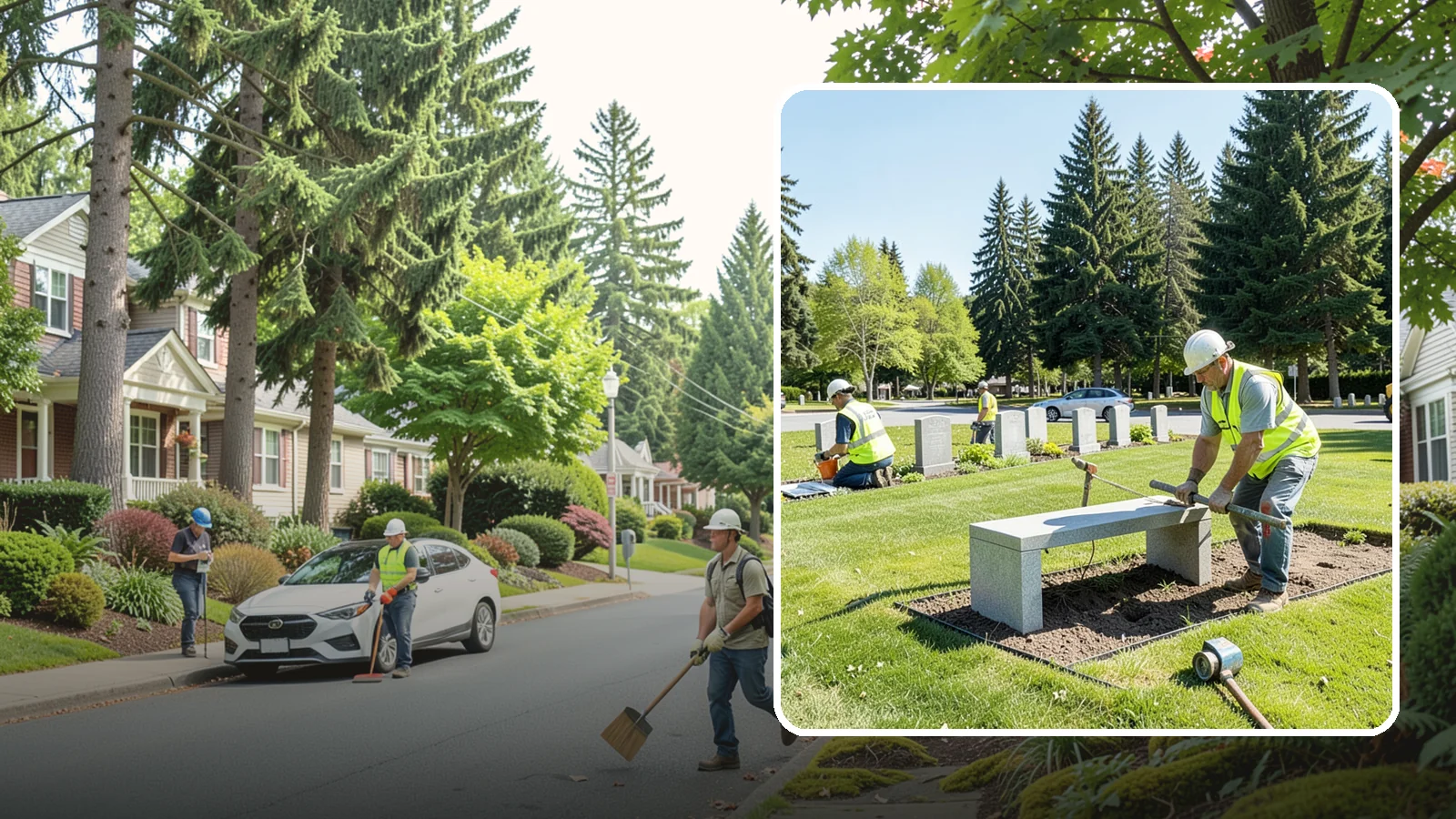 Memorial Installation in Beaux Arts Village, King County, WA - We install memorial benches, plaques, monuments, and dedication features with durable, respectful craftsmanship.