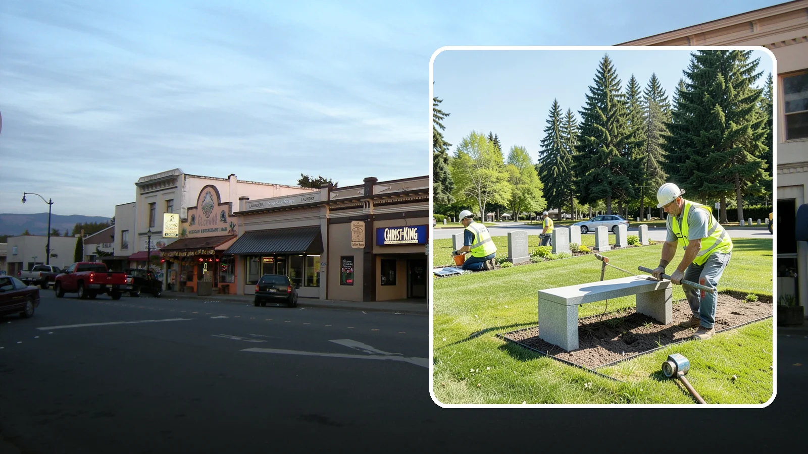 Memorial Installation in Burlington, Skagit County, WA - We install memorial benches, plaques, monuments, and dedication features with durable, respectful craftsmanship.