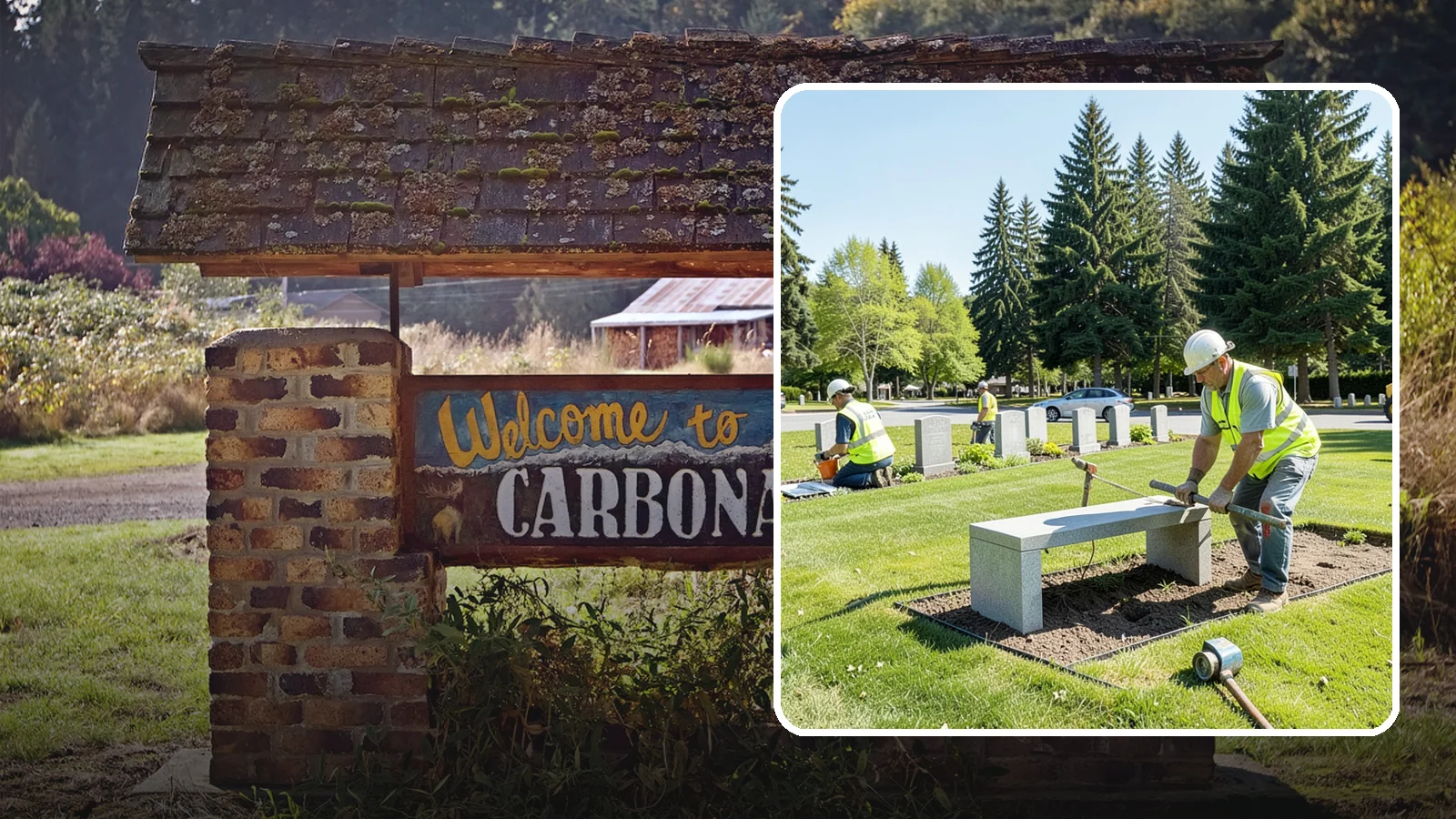 Memorial Installation in Carbonado, Pierce County, WA - We install memorial benches, plaques, monuments, and dedication features with durable, respectful craftsmanship.