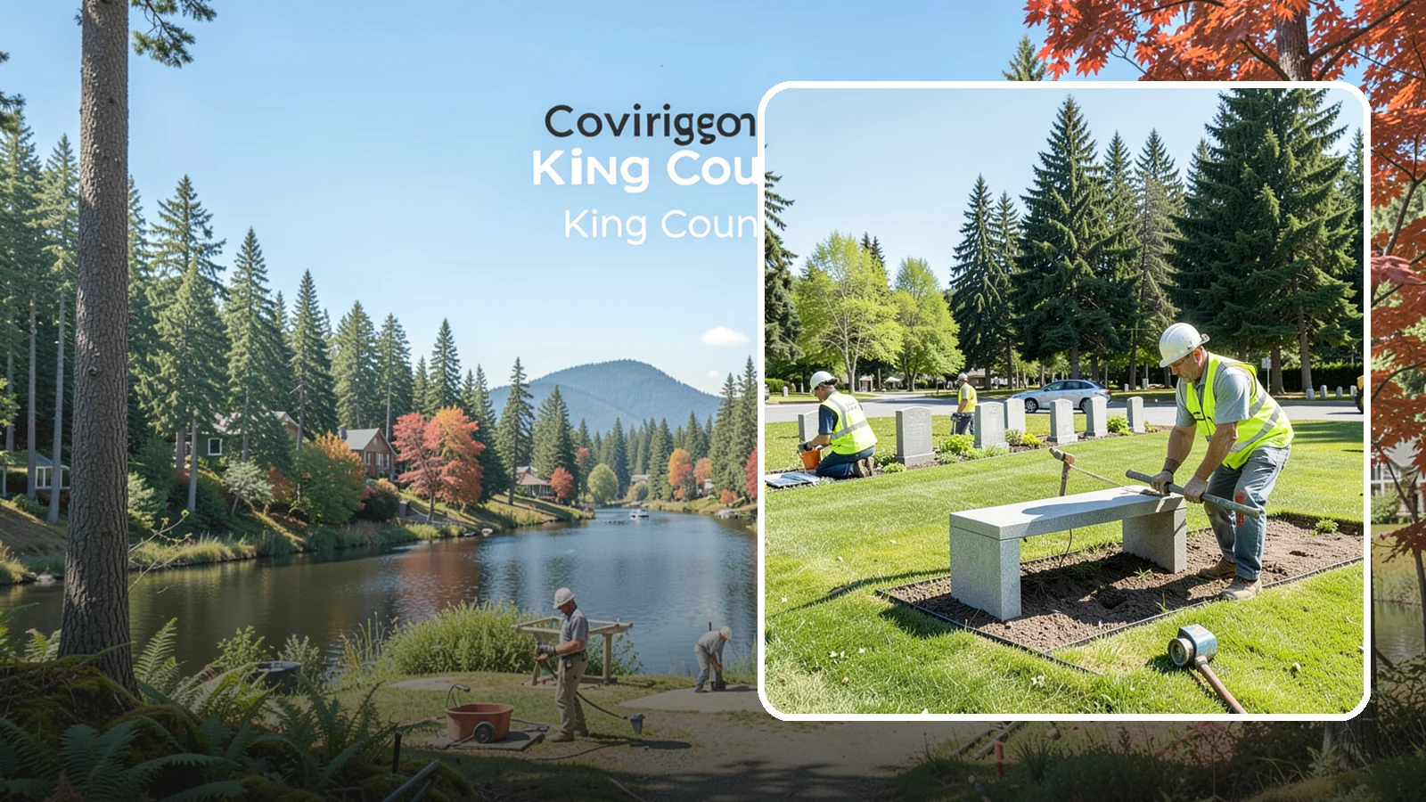 Memorial Installation in Covington, King County, WA - We install memorial benches, plaques, monuments, and dedication features with durable, respectful craftsmanship.