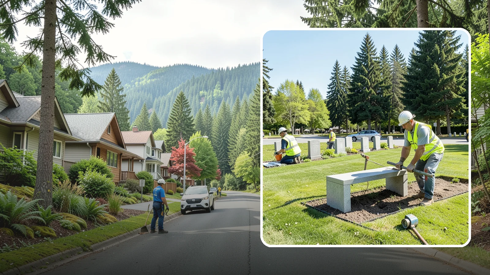 Memorial Installation in Darrington, Snohomish County, WA - We install memorial benches, plaques, monuments, and dedication features with durable, respectful craftsmanship.