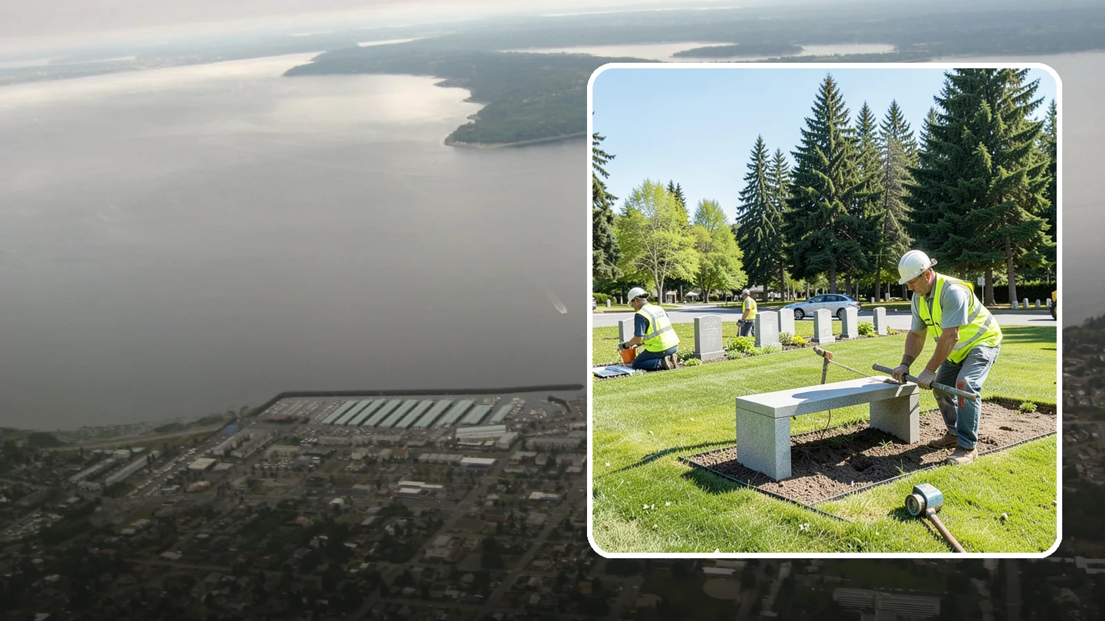 Memorial Installation in Des Moines, King County, WA - We install memorial benches, plaques, monuments, and dedication features with durable, respectful craftsmanship.