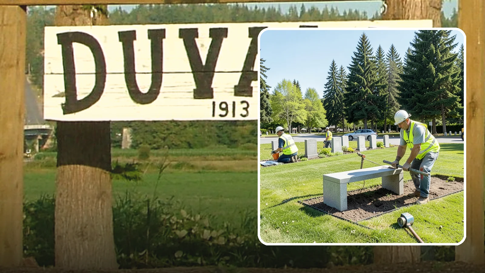 Memorial Installation in Duvall, King County, WA - We install memorial benches, plaques, monuments, and dedication features with durable, respectful craftsmanship.