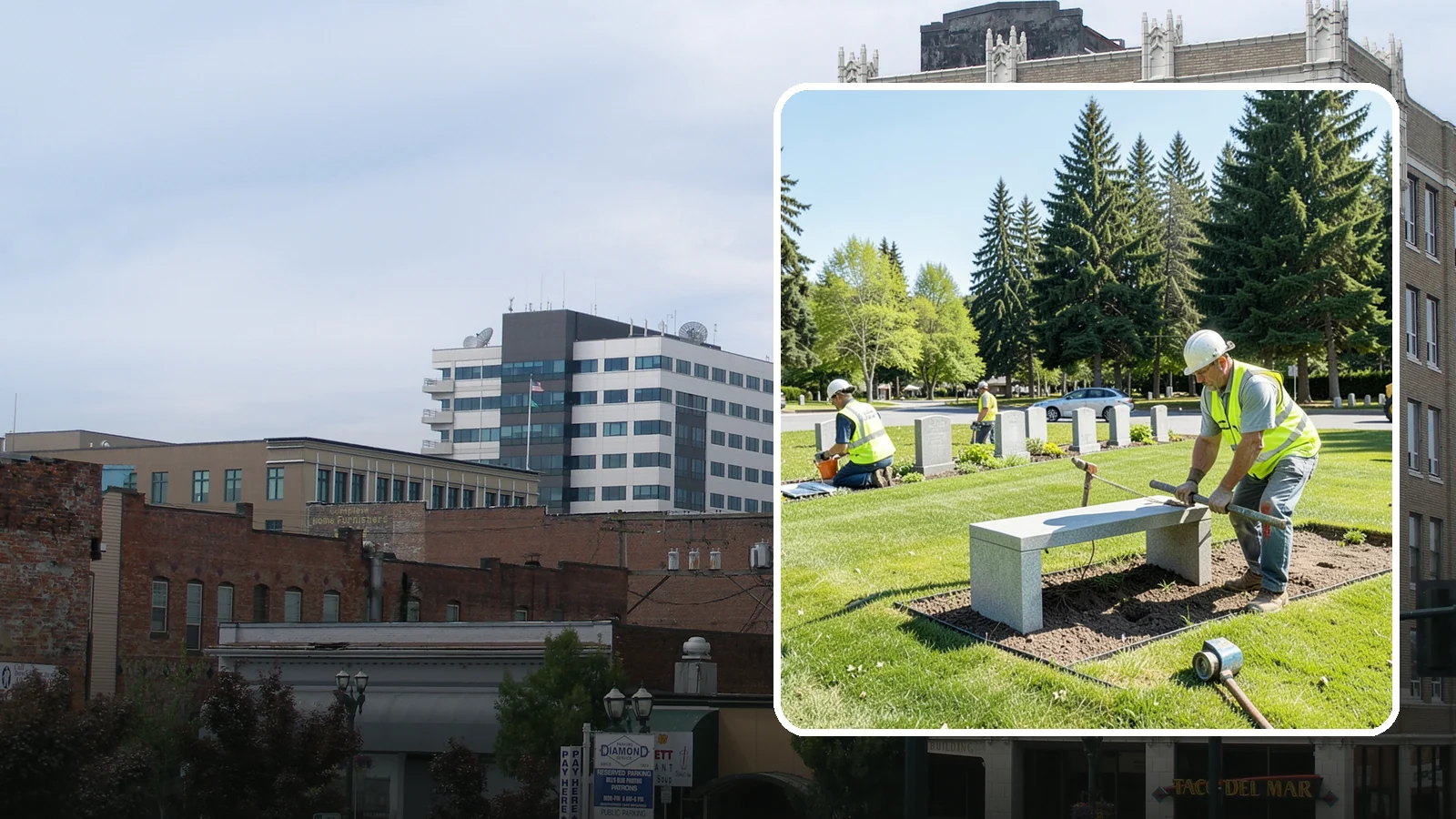 Memorial Installation in Everett, Snohomish County, WA - We install memorial benches, plaques, monuments, and dedication features with durable, respectful craftsmanship.
