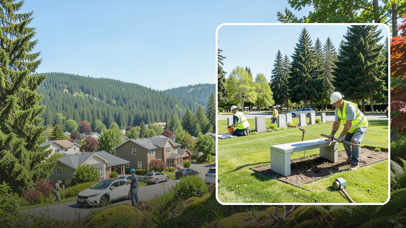 Memorial Installation in Index, Snohomish County, WA - We install memorial benches, plaques, monuments, and dedication features with durable, respectful craftsmanship.