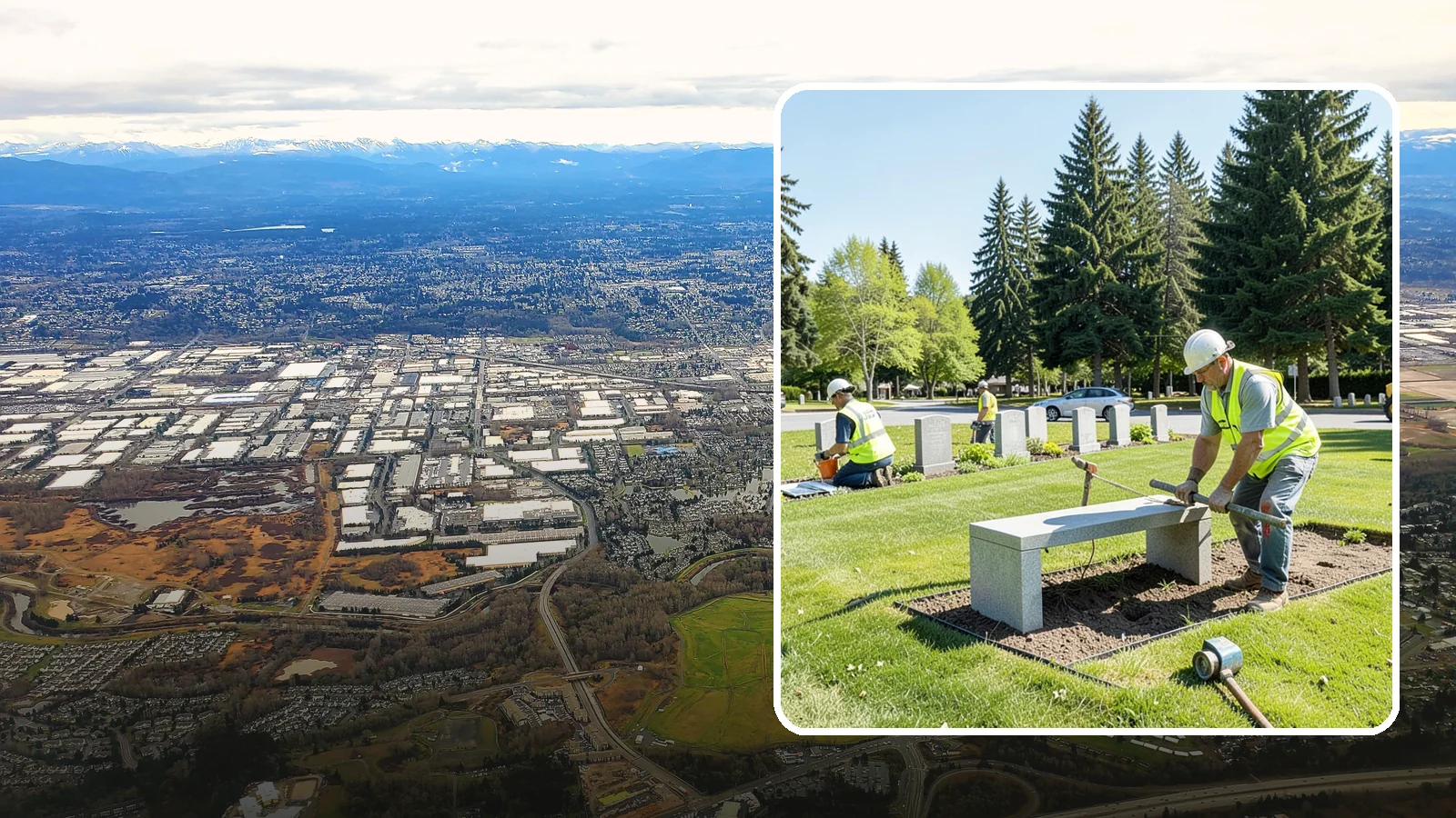 Memorial Installation in Kent, King County, WA - We install memorial benches, plaques, monuments, and dedication features with durable, respectful craftsmanship.