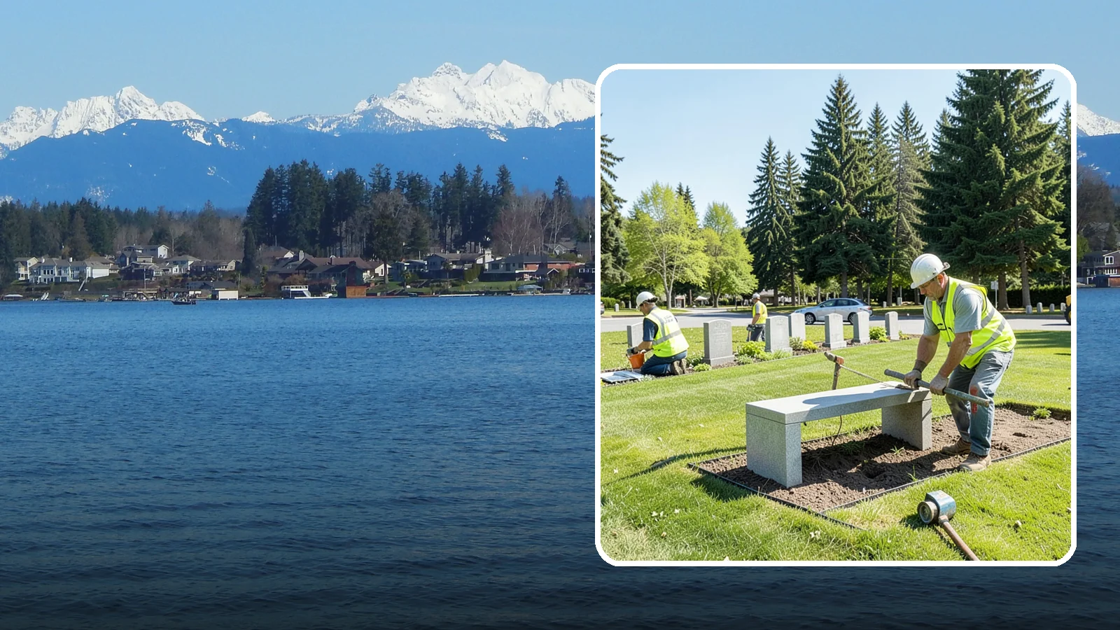 Memorial Installation in Lake Stevens, Snohomish County, WA - We install memorial benches, plaques, monuments, and dedication features with durable, respectful craftsmanship.