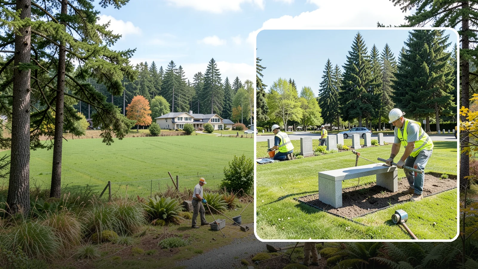 Memorial Installation in Lyman, Skagit County, WA - We install memorial benches, plaques, monuments, and dedication features with durable, respectful craftsmanship.