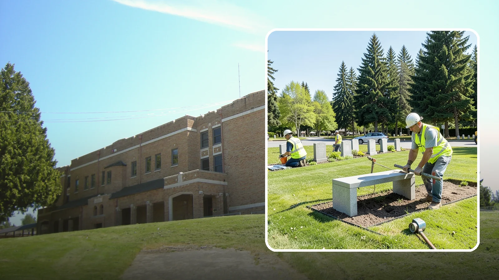Memorial Installation in Maple Valley, King County, WA - We install memorial benches, plaques, monuments, and dedication features with durable, respectful craftsmanship.