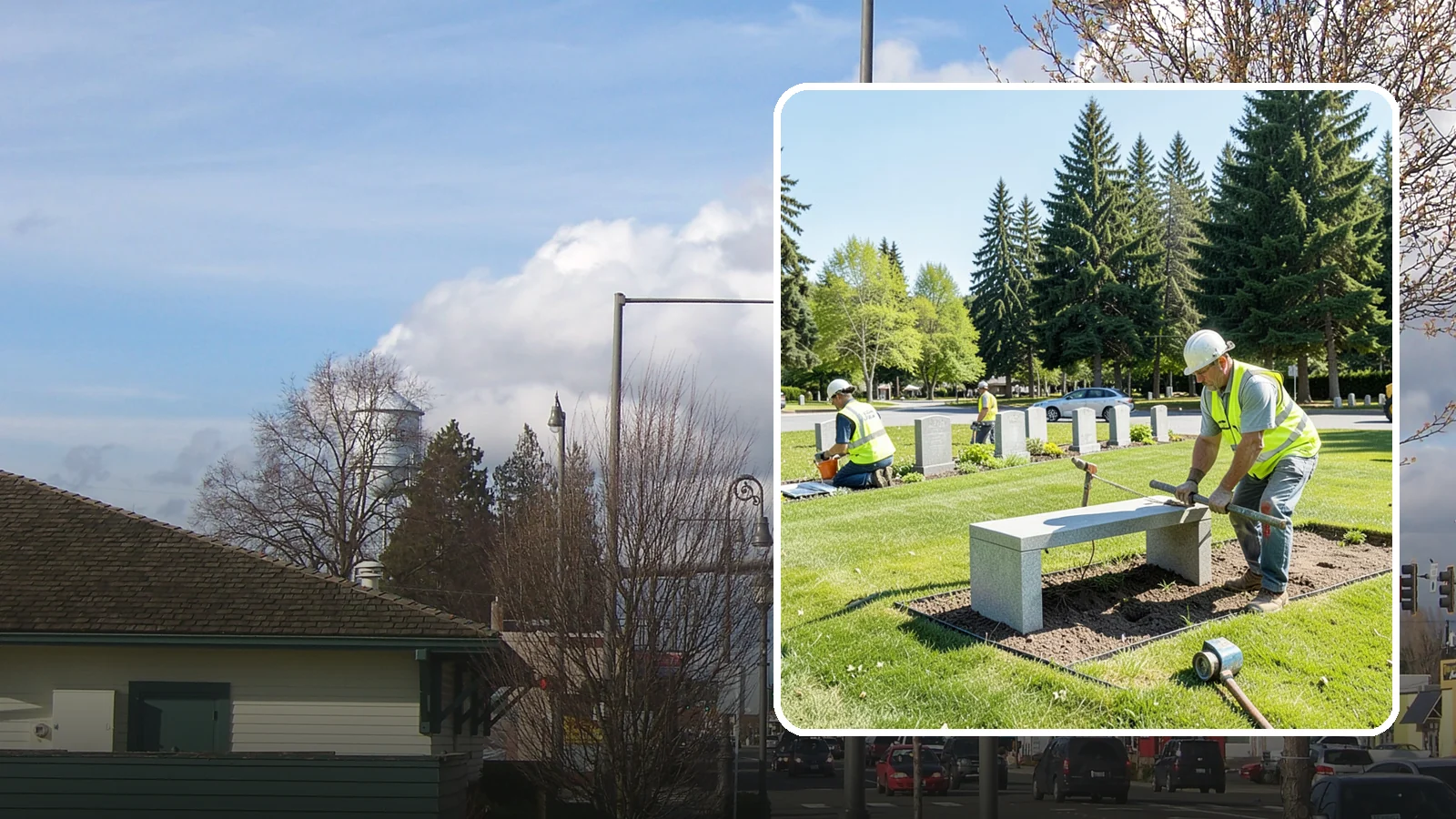 Memorial Installation in Marysville, Snohomish County, WA - We install memorial benches, plaques, monuments, and dedication features with durable, respectful craftsmanship.