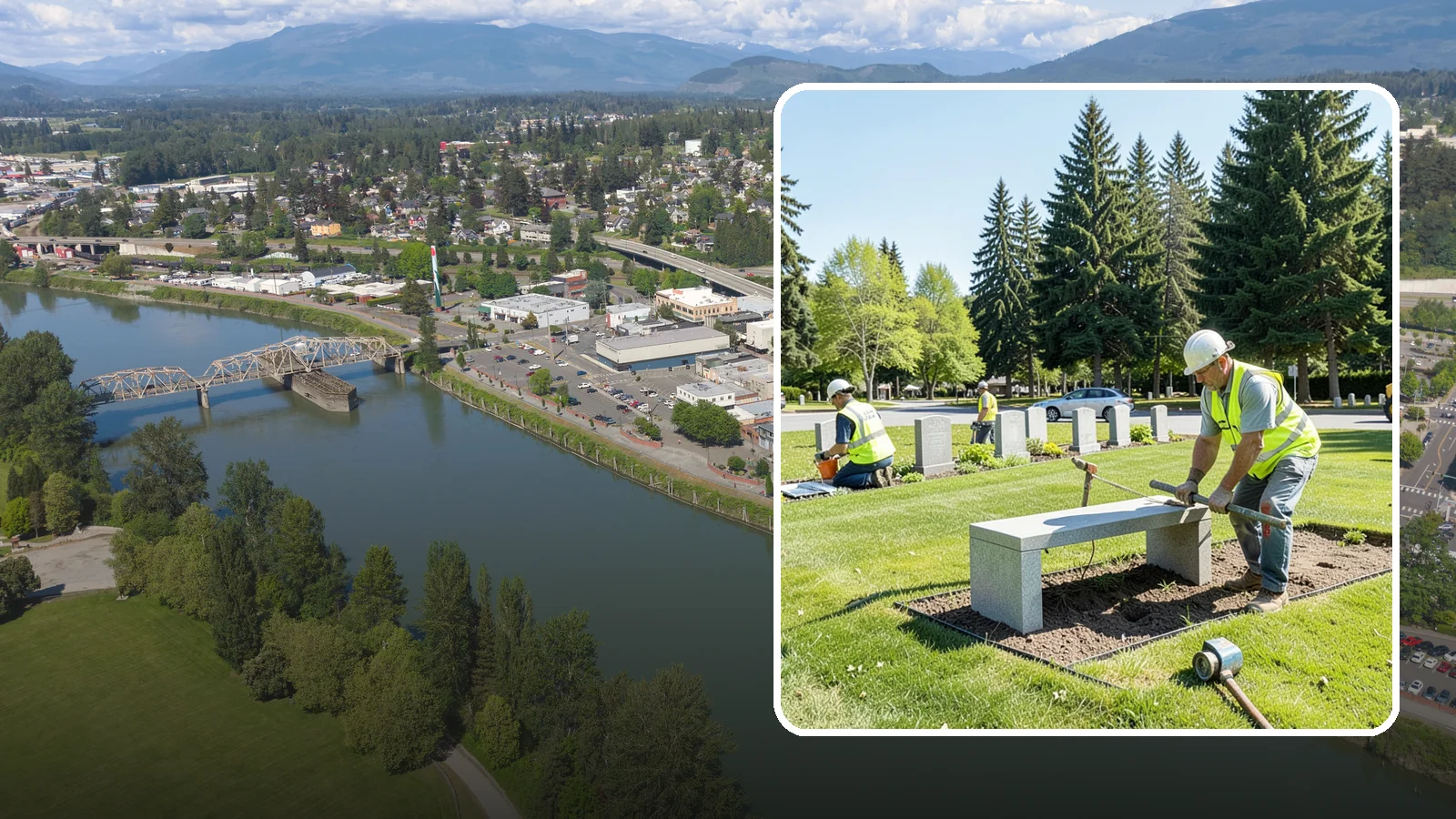 Memorial Installation in Mount Vernon, Skagit County, WA - We install memorial benches, plaques, monuments, and dedication features with durable, respectful craftsmanship.
