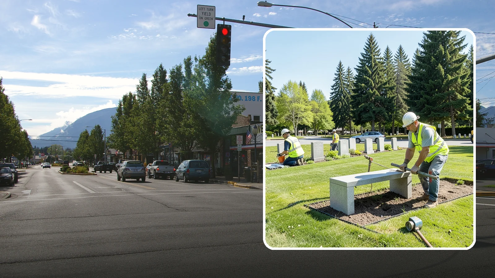 Memorial Installation in North Bend, King County, WA - We install memorial benches, plaques, monuments, and dedication features with durable, respectful craftsmanship.