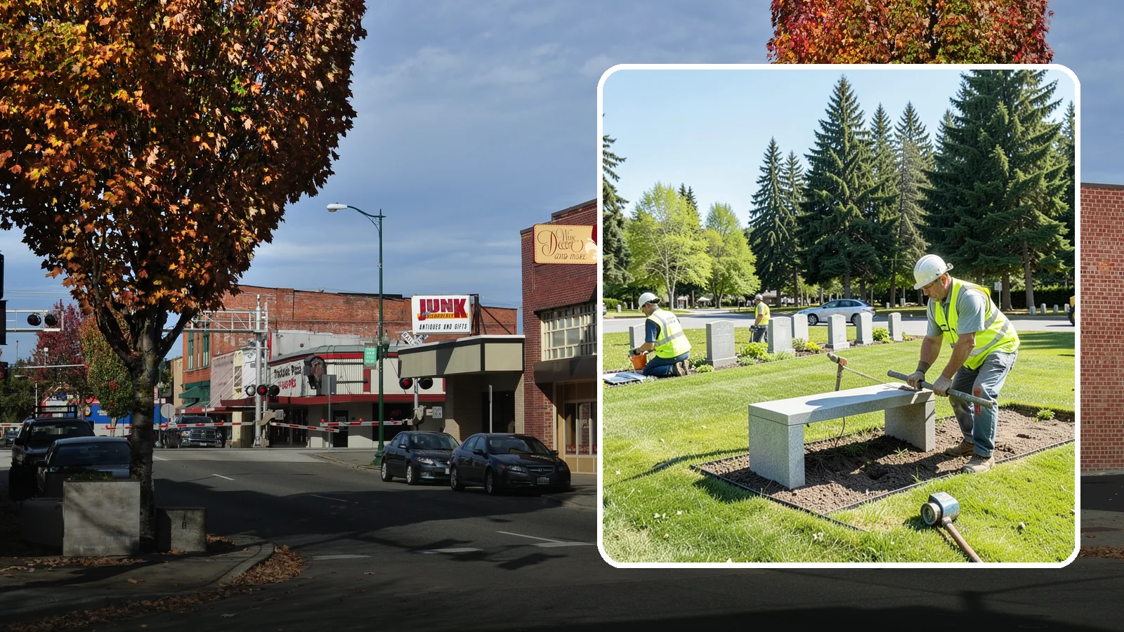 Memorial Installation in Puyallup, Pierce County, WA - We install memorial benches, plaques, monuments, and dedication features with durable, respectful craftsmanship.