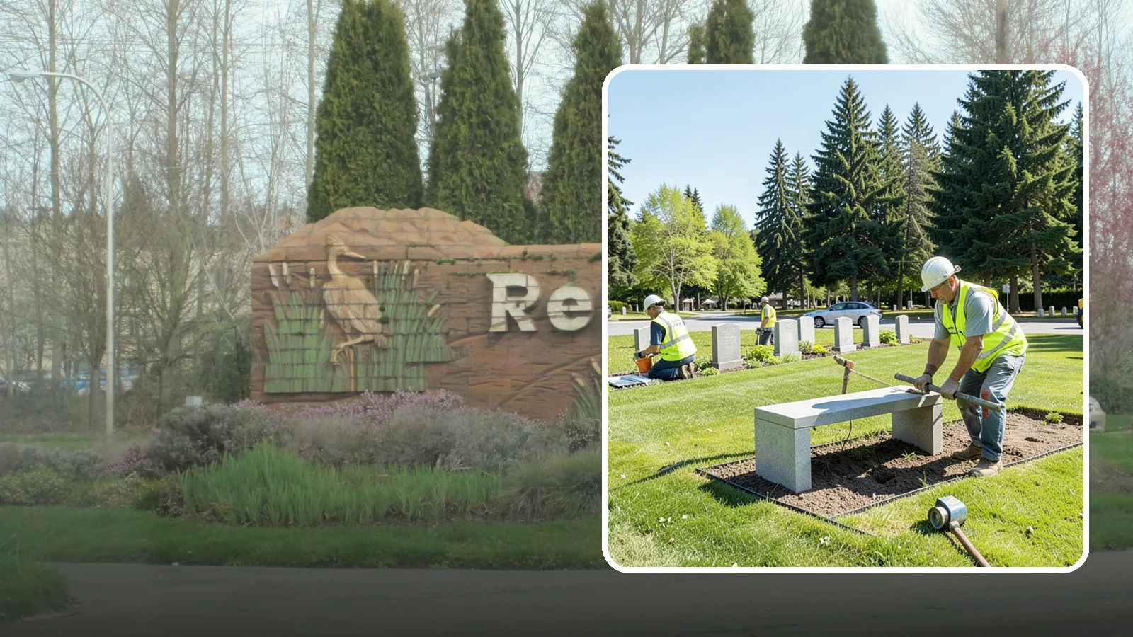 Memorial Installation in Renton, King County, WA - We install memorial benches, plaques, monuments, and dedication features with durable, respectful craftsmanship.