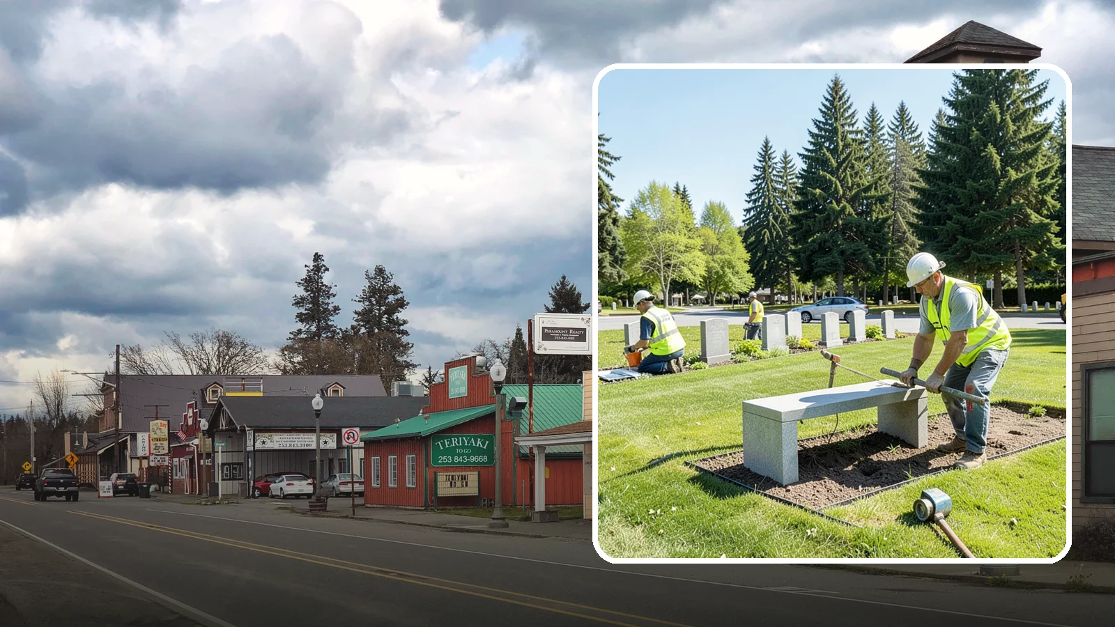 Memorial Installation in Roy, Pierce County, WA - We install memorial benches, plaques, monuments, and dedication features with durable, respectful craftsmanship.