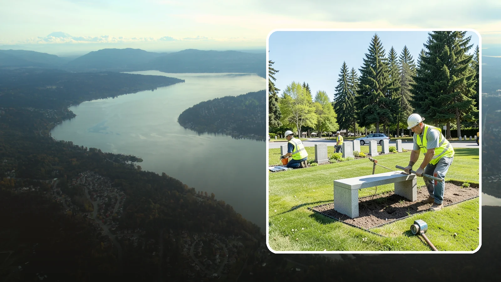 Memorial Installation in Sammamish, King County, WA - We install memorial benches, plaques, monuments, and dedication features with durable, respectful craftsmanship.