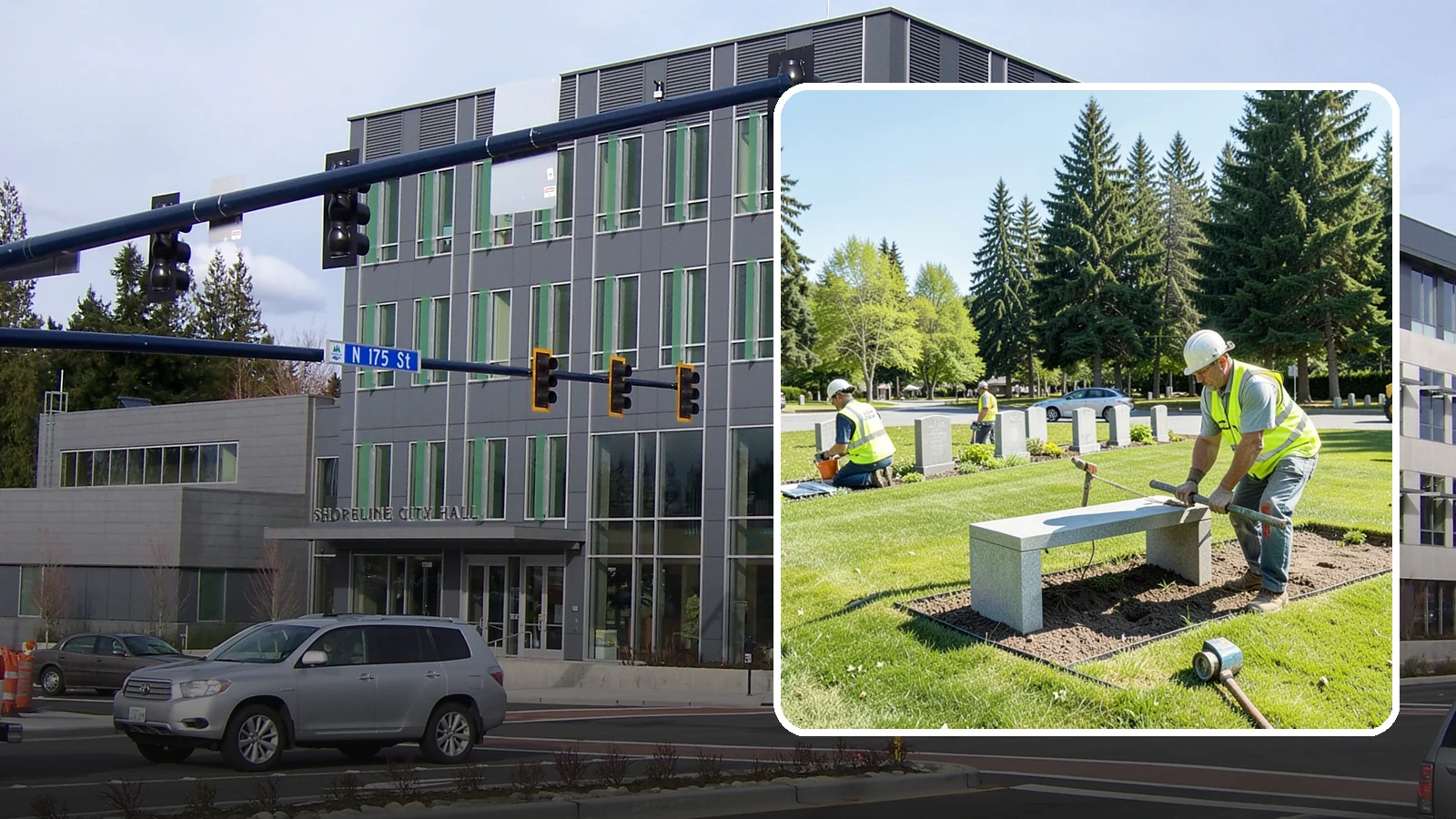 Memorial Installation in Shoreline, King County, WA - We install memorial benches, plaques, monuments, and dedication features with durable, respectful craftsmanship.