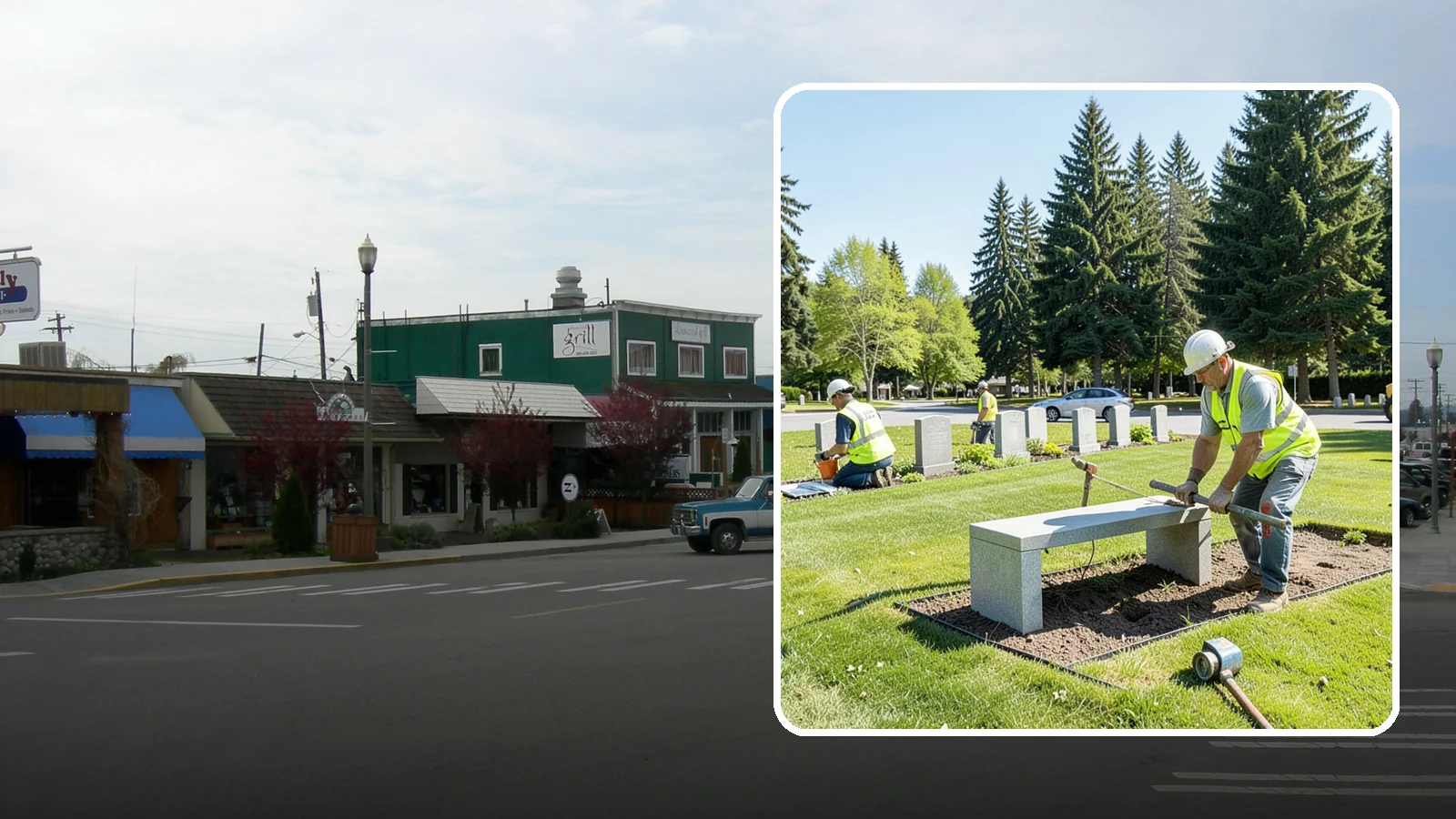 Memorial Installation in Stanwood, Snohomish County, WA - We install memorial benches, plaques, monuments, and dedication features with durable, respectful craftsmanship.