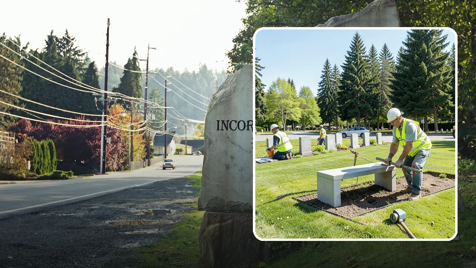 Memorial Installation in Wilkeson, Pierce County, WA - We install memorial benches, plaques, monuments, and dedication features with durable, respectful craftsmanship.