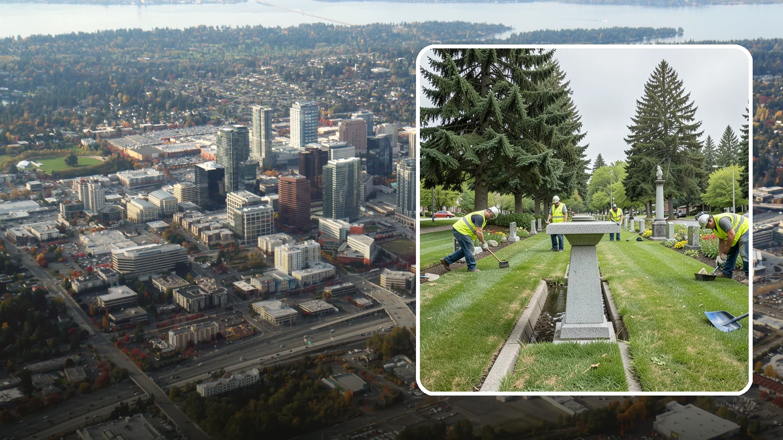 Memorial Maintenance in Bellevue, King County, WA - Ongoing maintenance of civic memorials and monuments for Western Washington municipalities and districts.