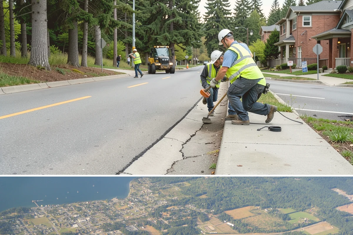 Memorial Maintenance in Coupeville, Island County, WA - Memorials receive intensified preparation ahead of Memorial Day and Veterans Day observances.
