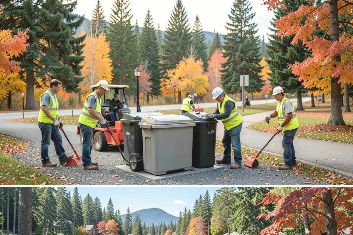 Memorial Maintenance in Covington, King County, WA - Memorials receive intensified preparation ahead of Memorial Day and Veterans Day observances.