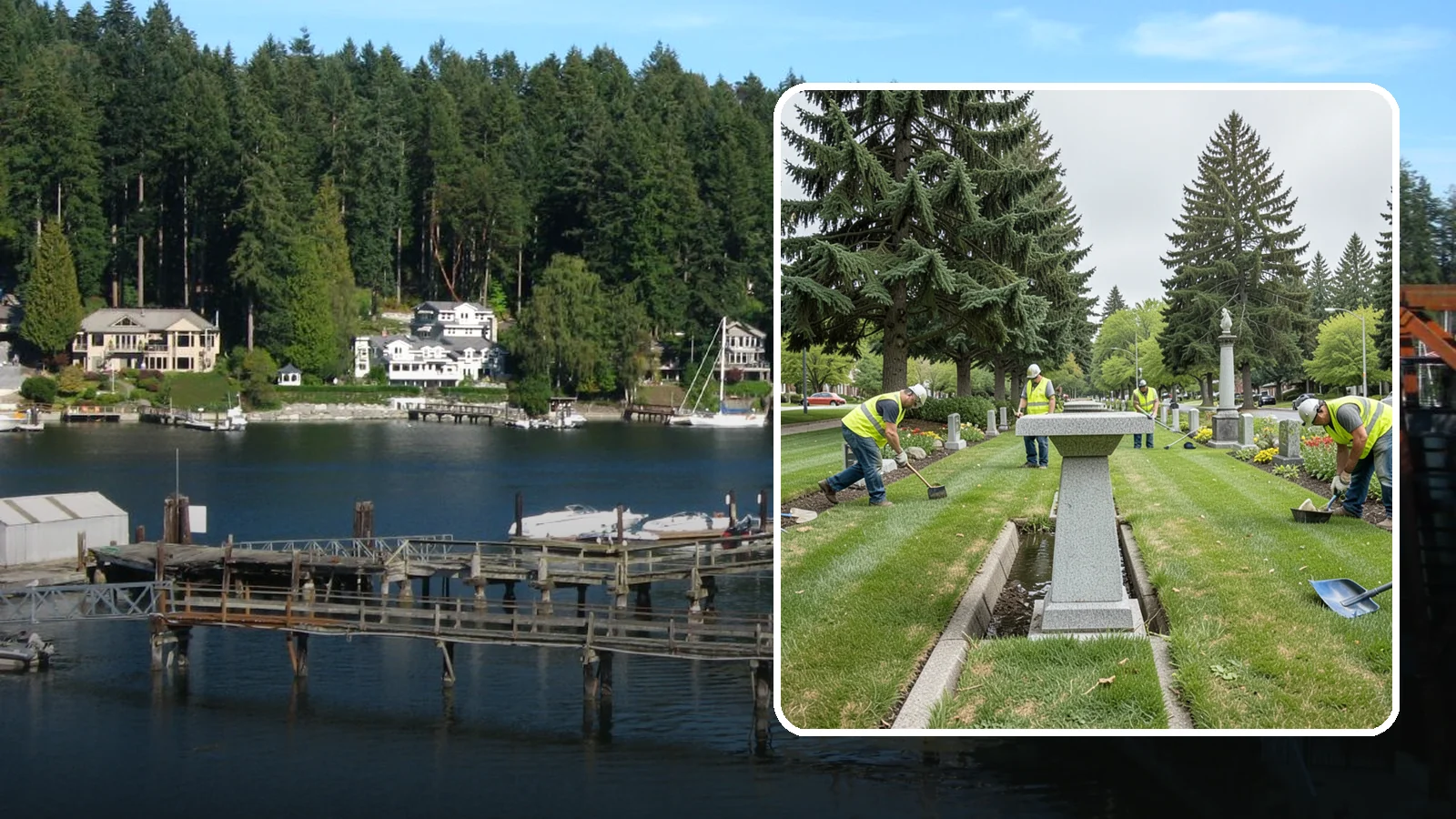 Memorial Maintenance in Gig Harbor, Pierce County, WA - Ongoing maintenance of civic memorials and monuments for Western Washington municipalities and districts.
