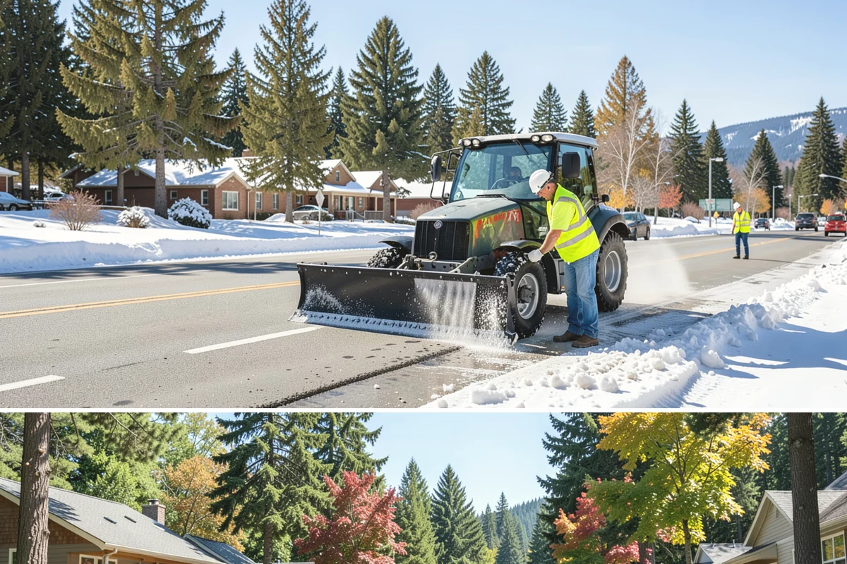 Memorial Maintenance in Orting, Pierce County, WA - Memorials receive intensified preparation ahead of Memorial Day and Veterans Day observances.