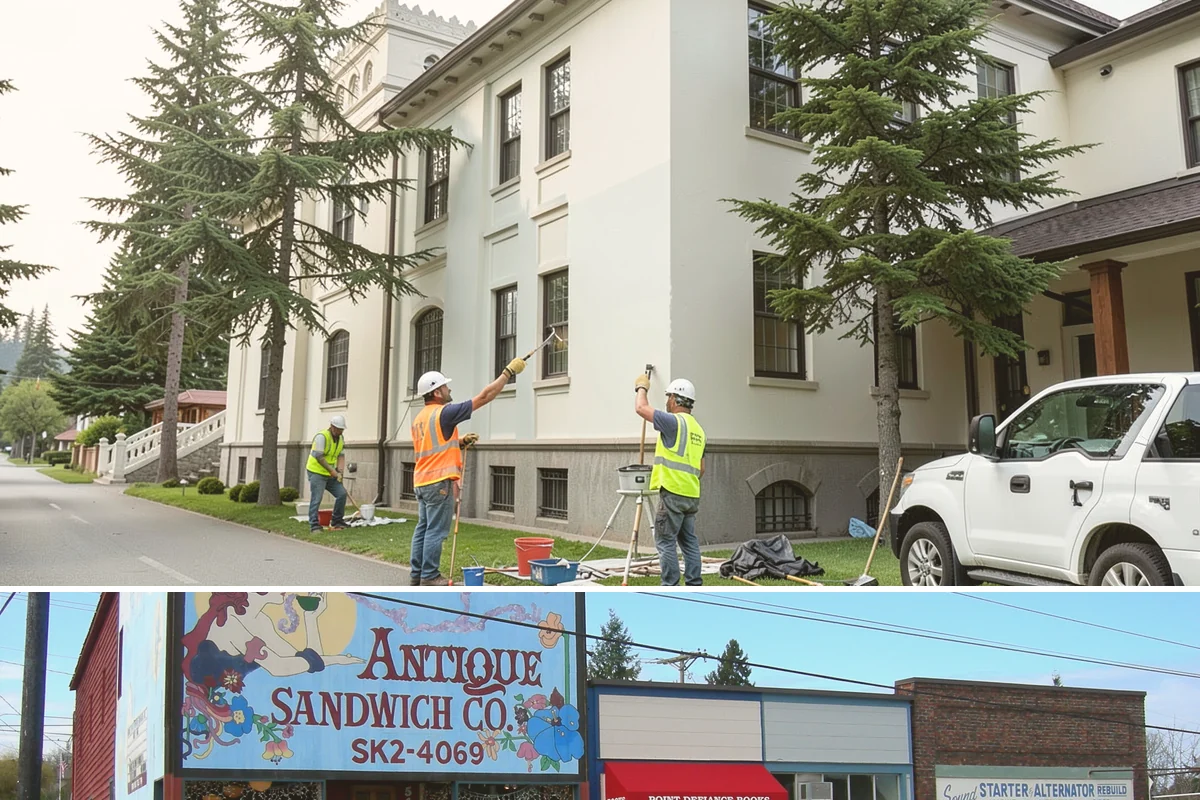 Memorial Maintenance in Ruston, Pierce County, WA - Memorials receive intensified preparation ahead of Memorial Day and Veterans Day observances.