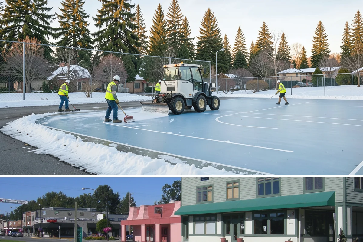 Memorial Maintenance in Snoqualmie, King County, WA - Memorials receive intensified preparation ahead of Memorial Day and Veterans Day observances.