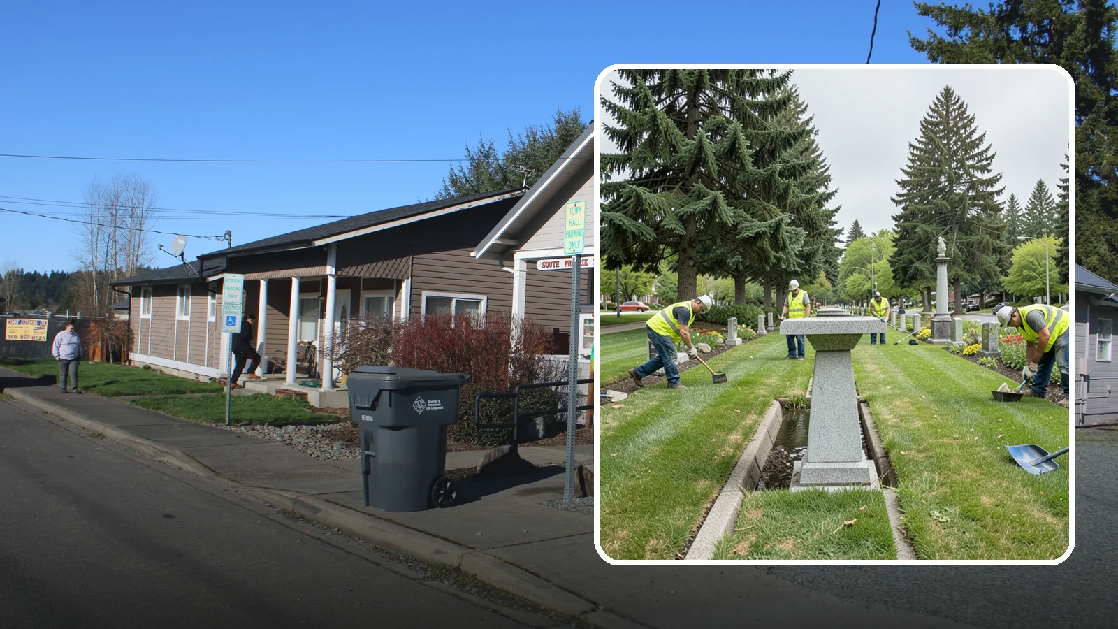 Memorial Maintenance in South Prairie, Pierce County, WA - Ongoing maintenance of civic memorials and monuments for Western Washington municipalities and districts.