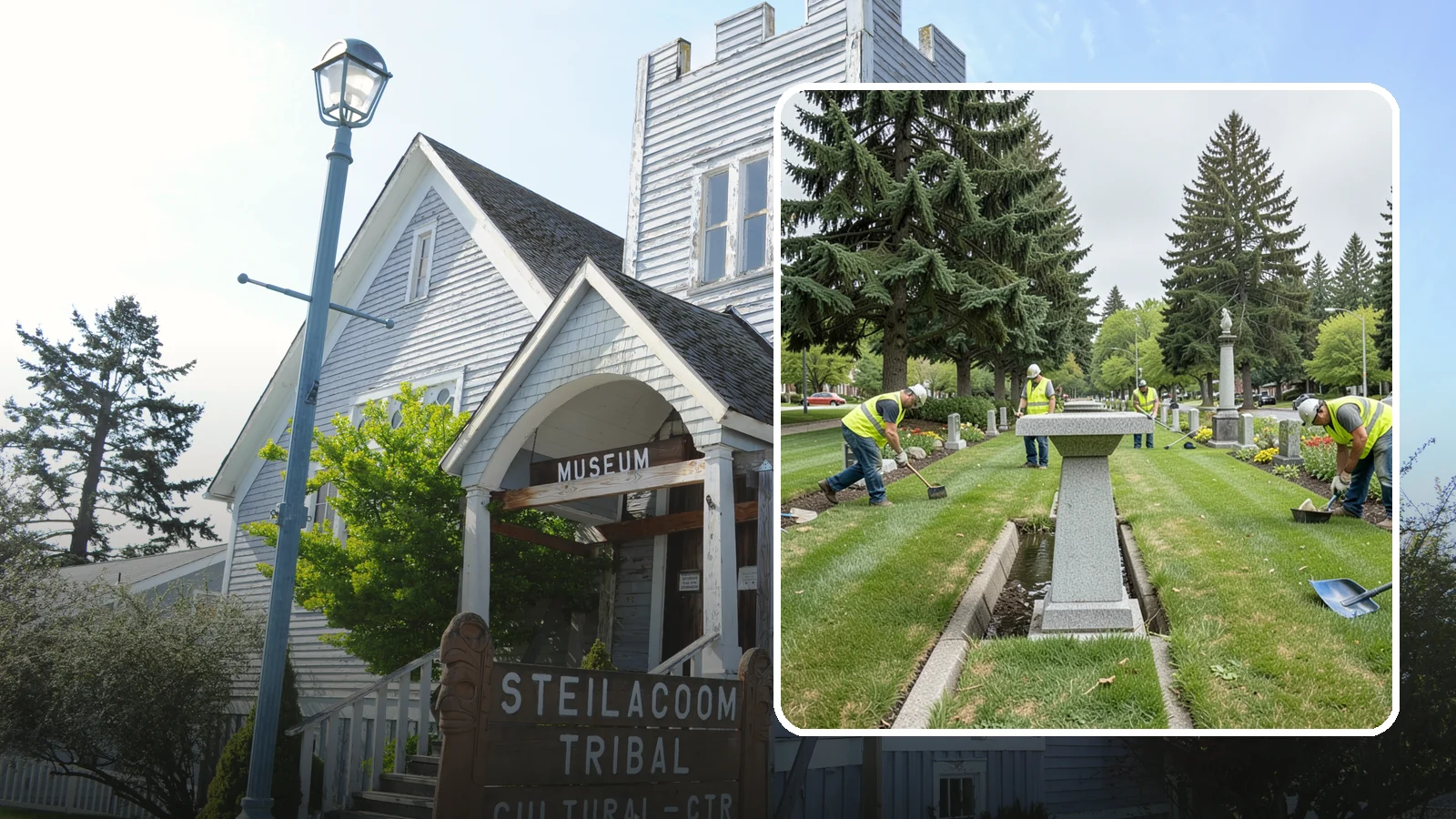 Memorial Maintenance in Steilacoom, Pierce County, WA - Ongoing maintenance of civic memorials and monuments for Western Washington municipalities and districts.