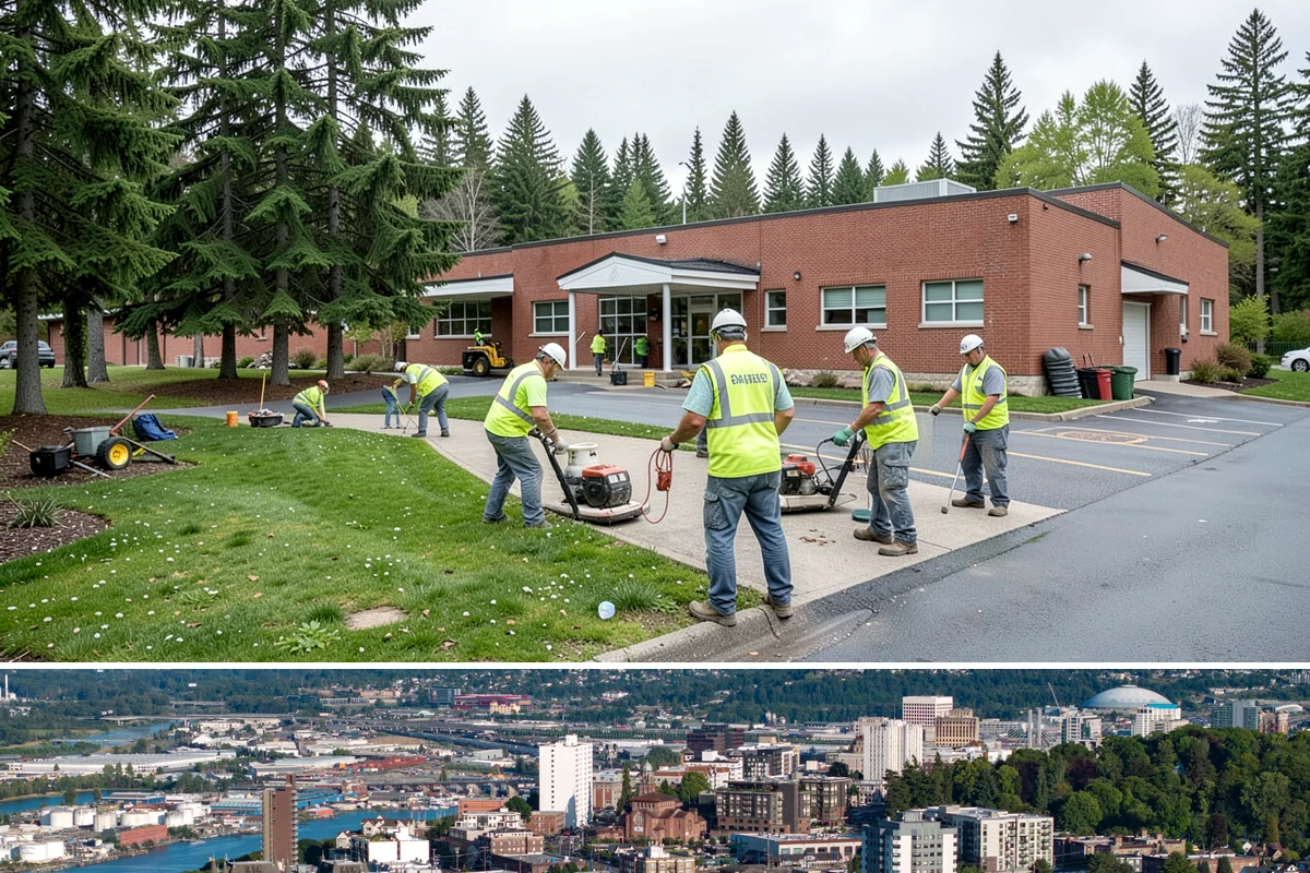 Memorial Maintenance in Tacoma, Pierce County, WA - Memorials receive intensified preparation ahead of Memorial Day and Veterans Day observances.