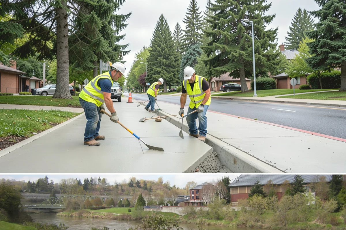Memorial Maintenance in Tukwila, King County, WA - Memorials receive intensified preparation ahead of Memorial Day and Veterans Day observances.