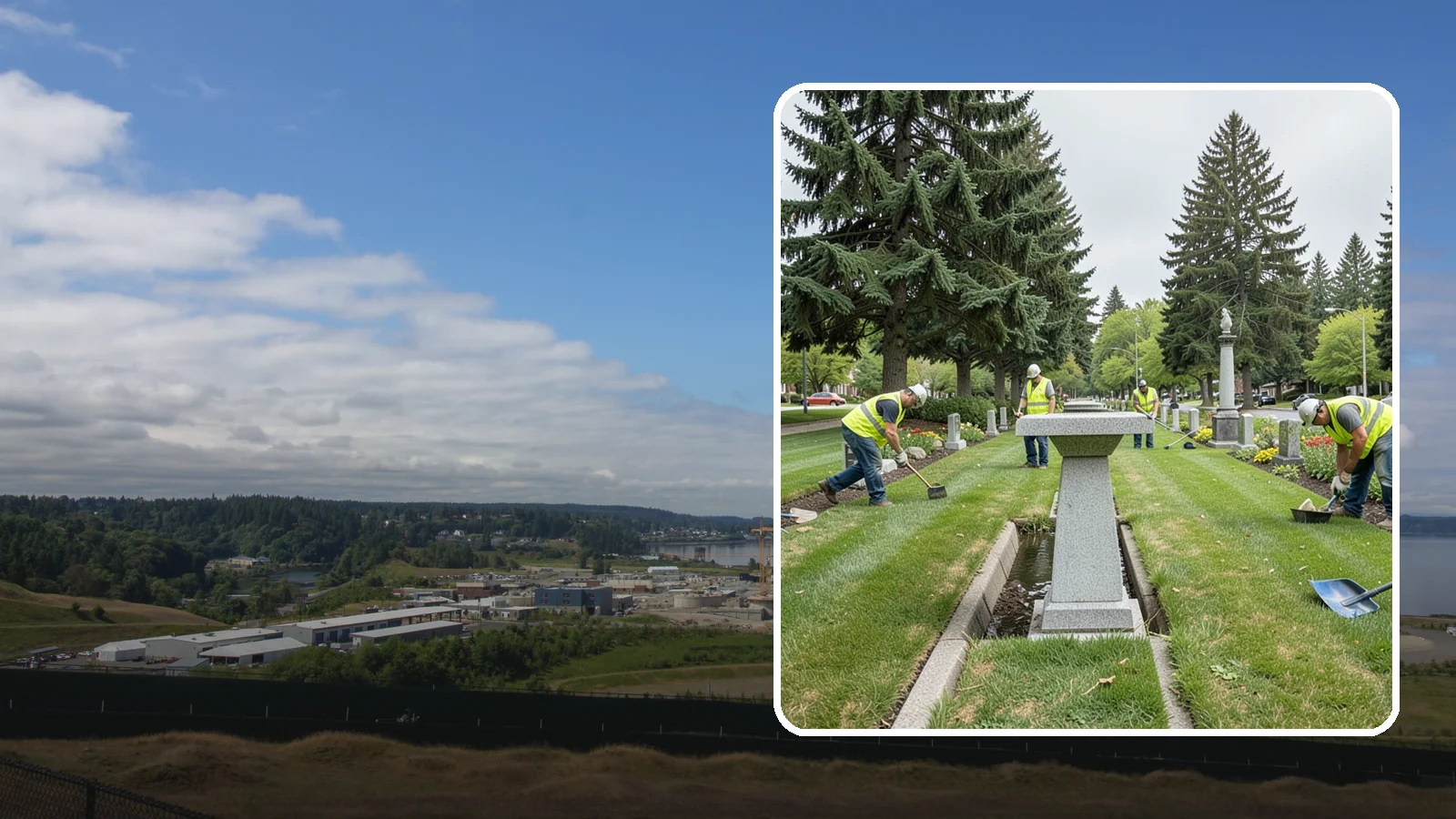 Memorial Maintenance in University Place, Pierce County, WA - Ongoing maintenance of civic memorials and monuments for Western Washington municipalities and districts.