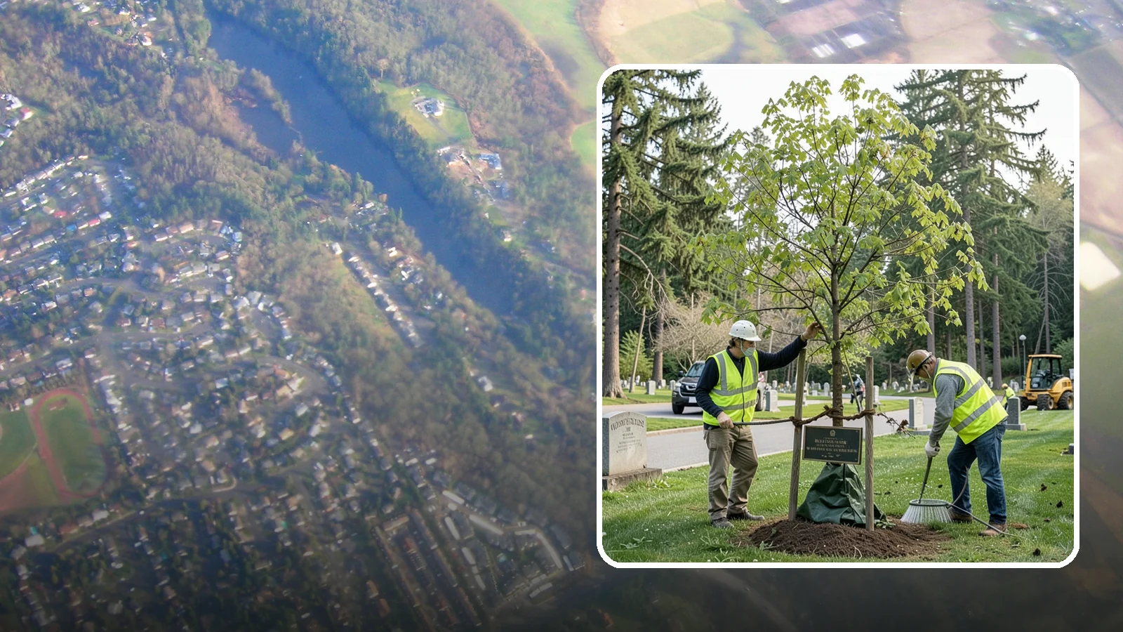 Memorial Tree Planting in Algona, King County, WA - Dedicated planting of commemorative trees with donor coordination, plaque placement, and long-term establishment care.