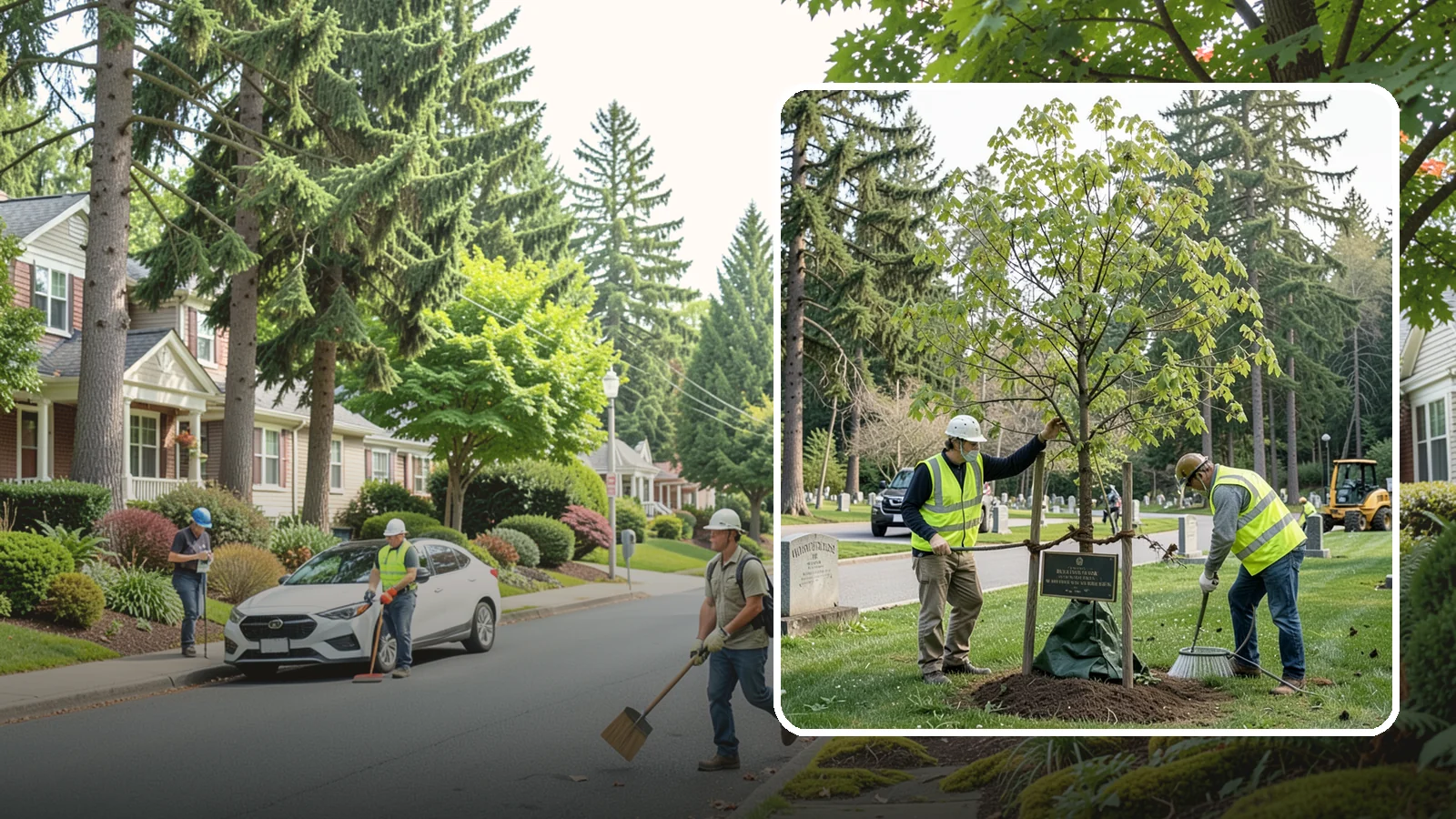 Memorial Tree Planting in Beaux Arts Village, King County, WA - Dedicated planting of commemorative trees with donor coordination, plaque placement, and long-term establishment care.