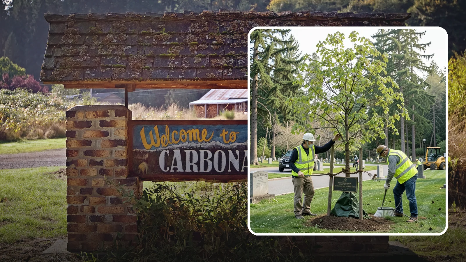 Memorial Tree Planting in Carbonado, Pierce County, WA - Dedicated planting of commemorative trees with donor coordination, plaque placement, and long-term establishment care.