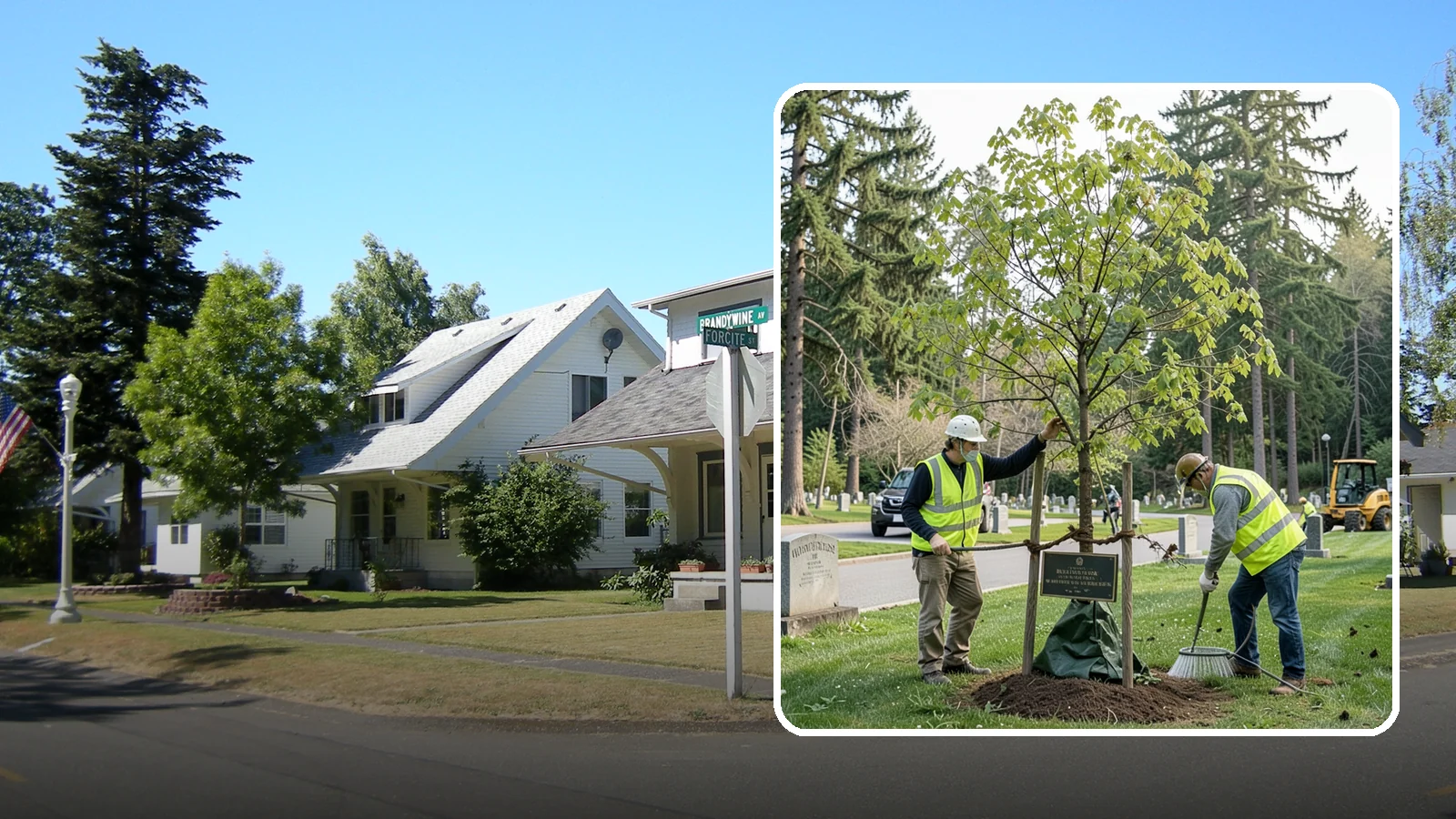 Memorial Tree Planting in DuPont, Pierce County, WA - Dedicated planting of commemorative trees with donor coordination, plaque placement, and long-term establishment care.